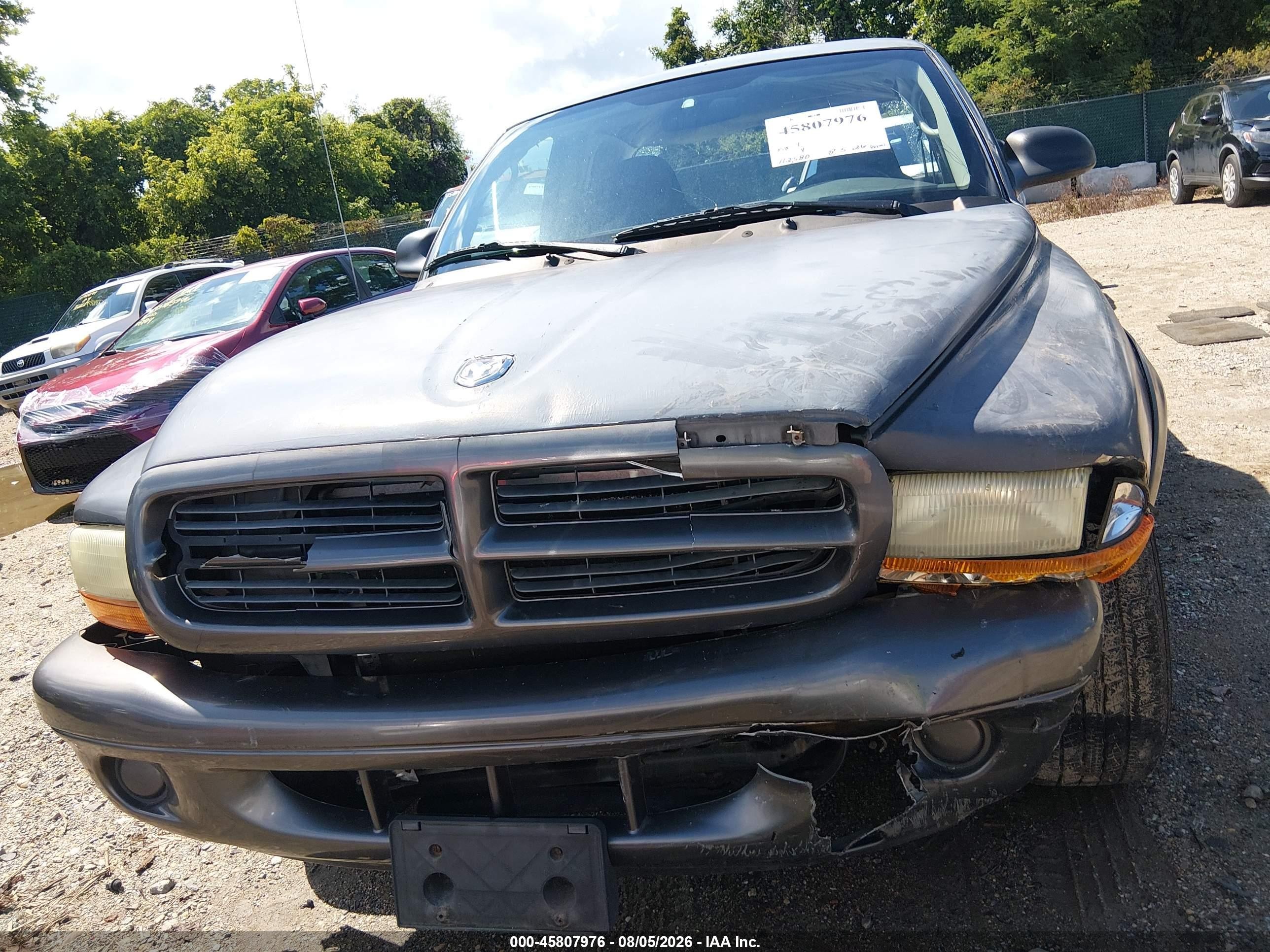 2002 Dodge Dakota   Gray vin: 1B7GL12X32S598601