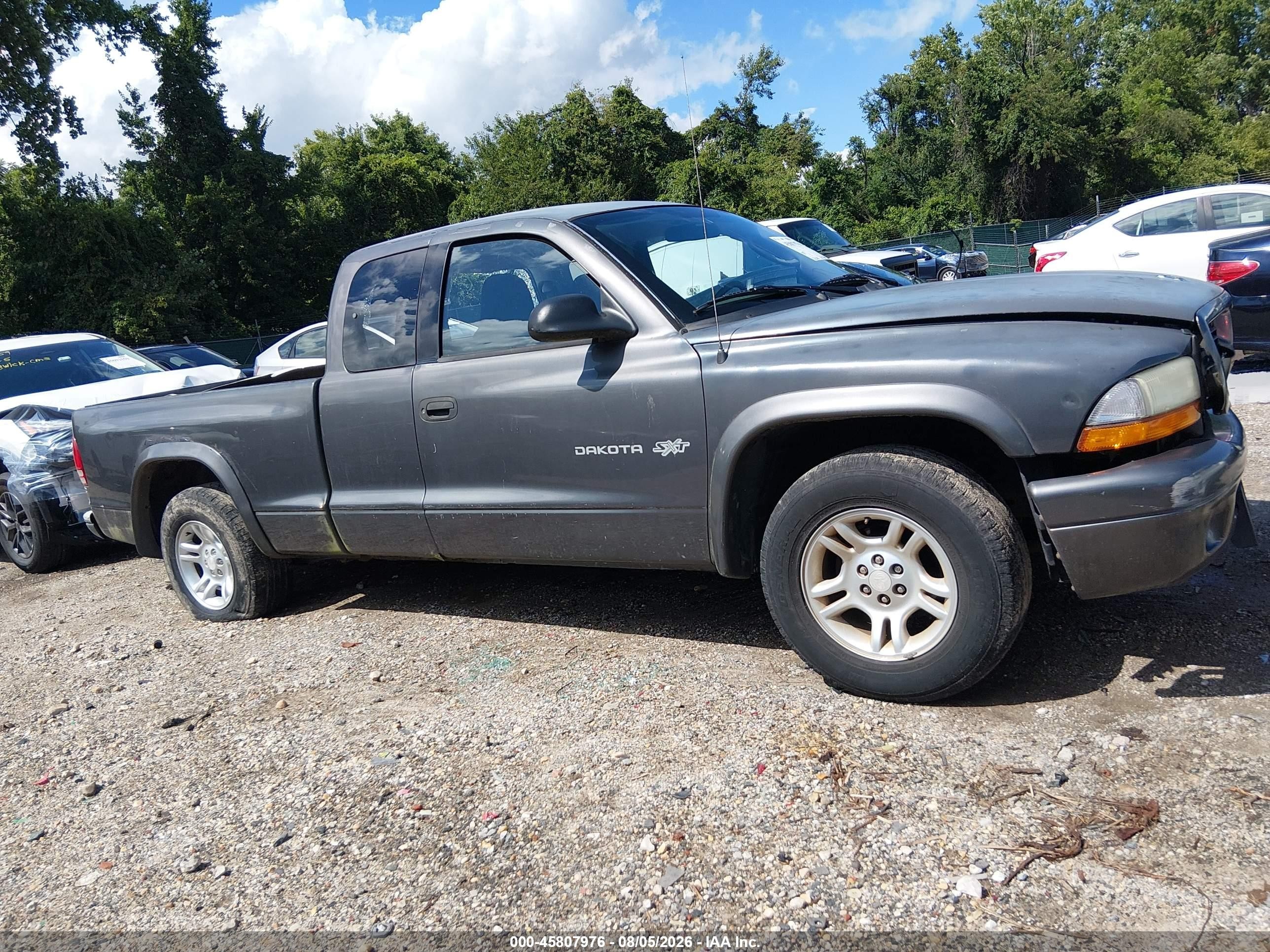2002 Dodge Dakota   Gray vin: 1B7GL12X32S598601