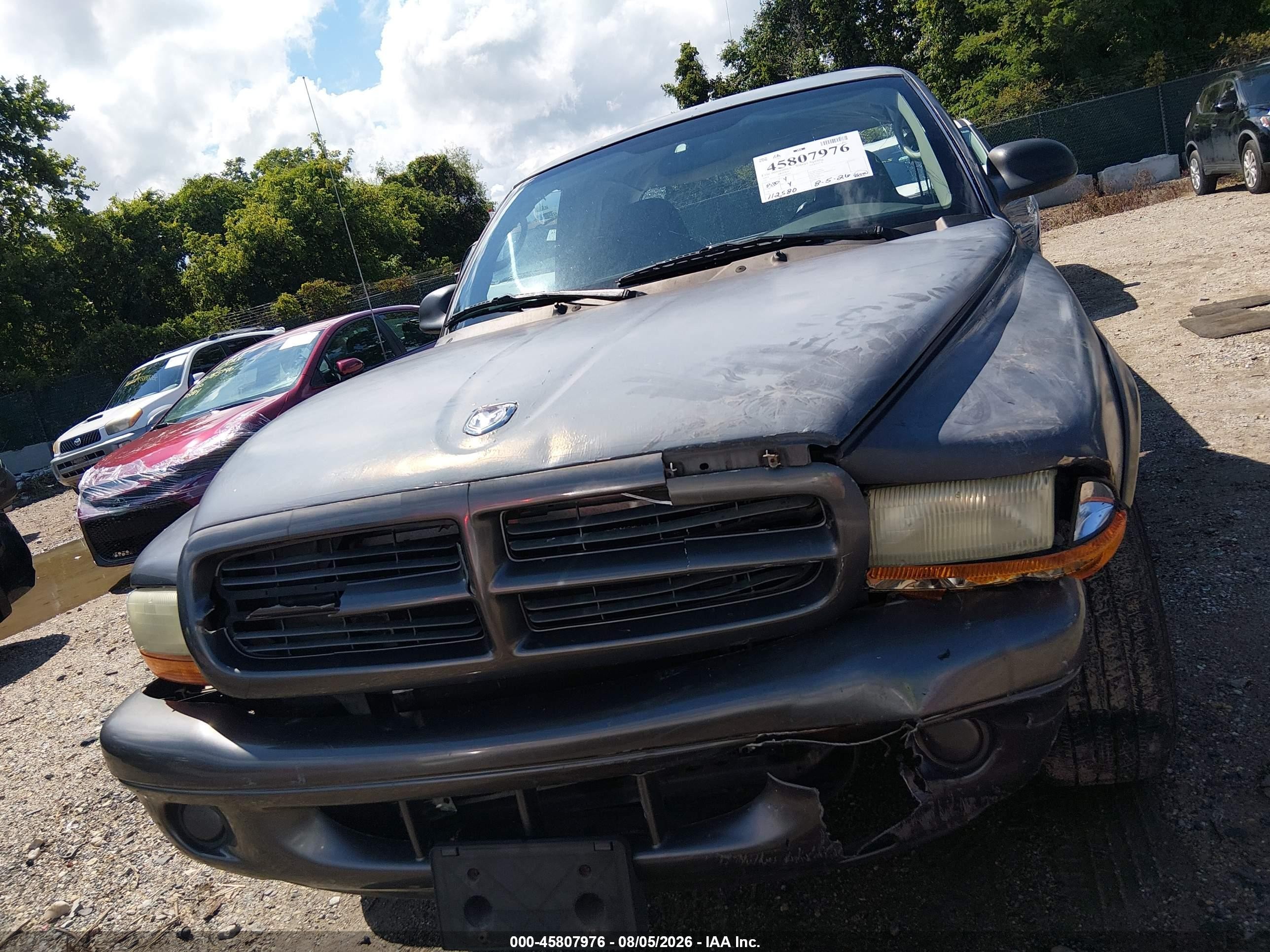 2002 Dodge Dakota   Gray vin: 1B7GL12X32S598601