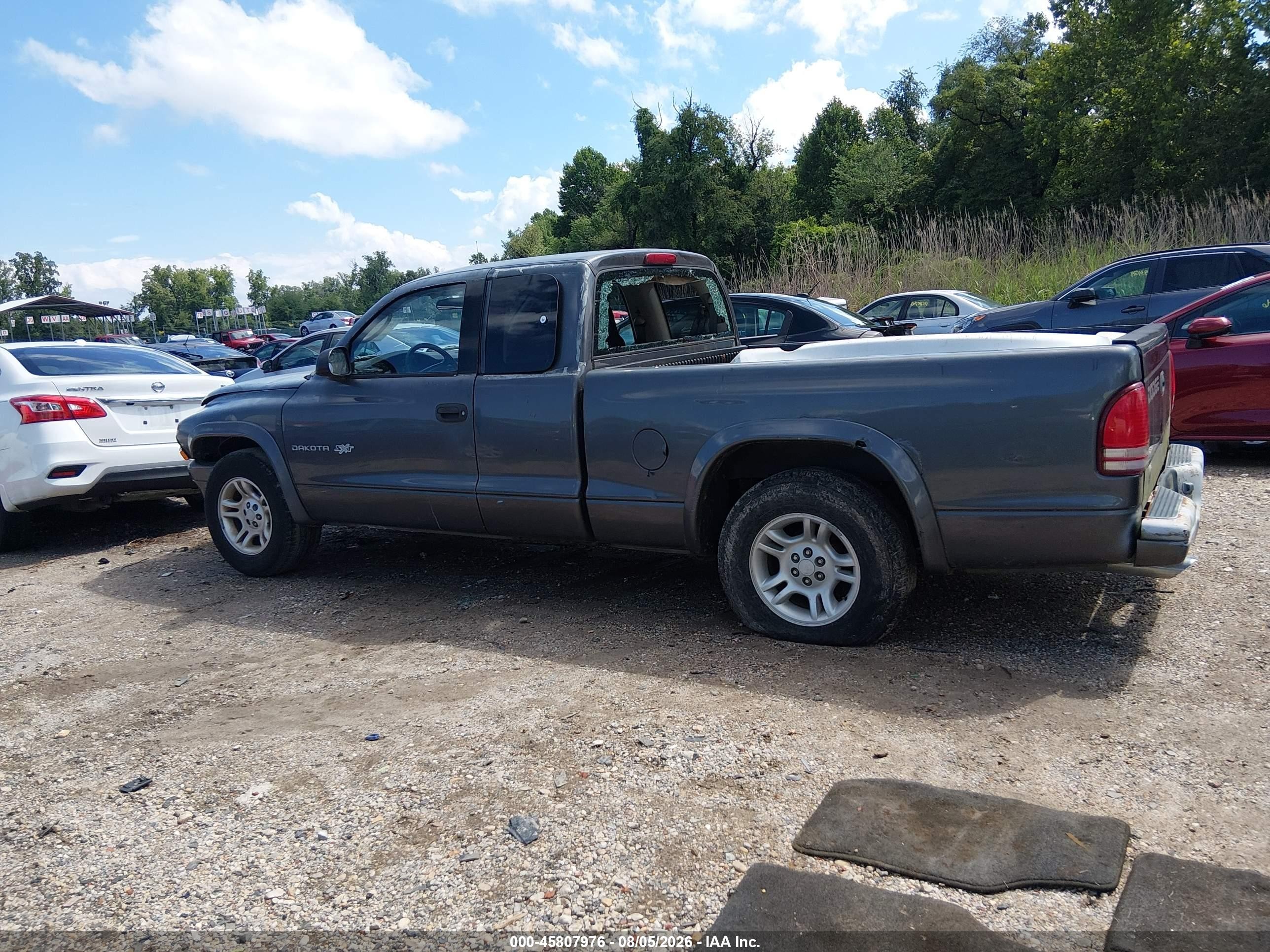2002 Dodge Dakota   Gray vin: 1B7GL12X32S598601