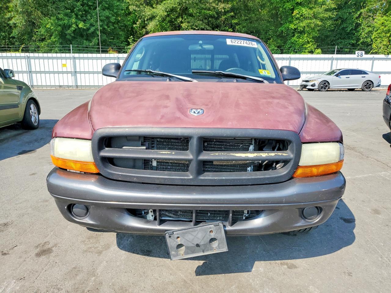 2002 Dodge Dakota Base Burgundy vin: 1B7GL12X52S650777