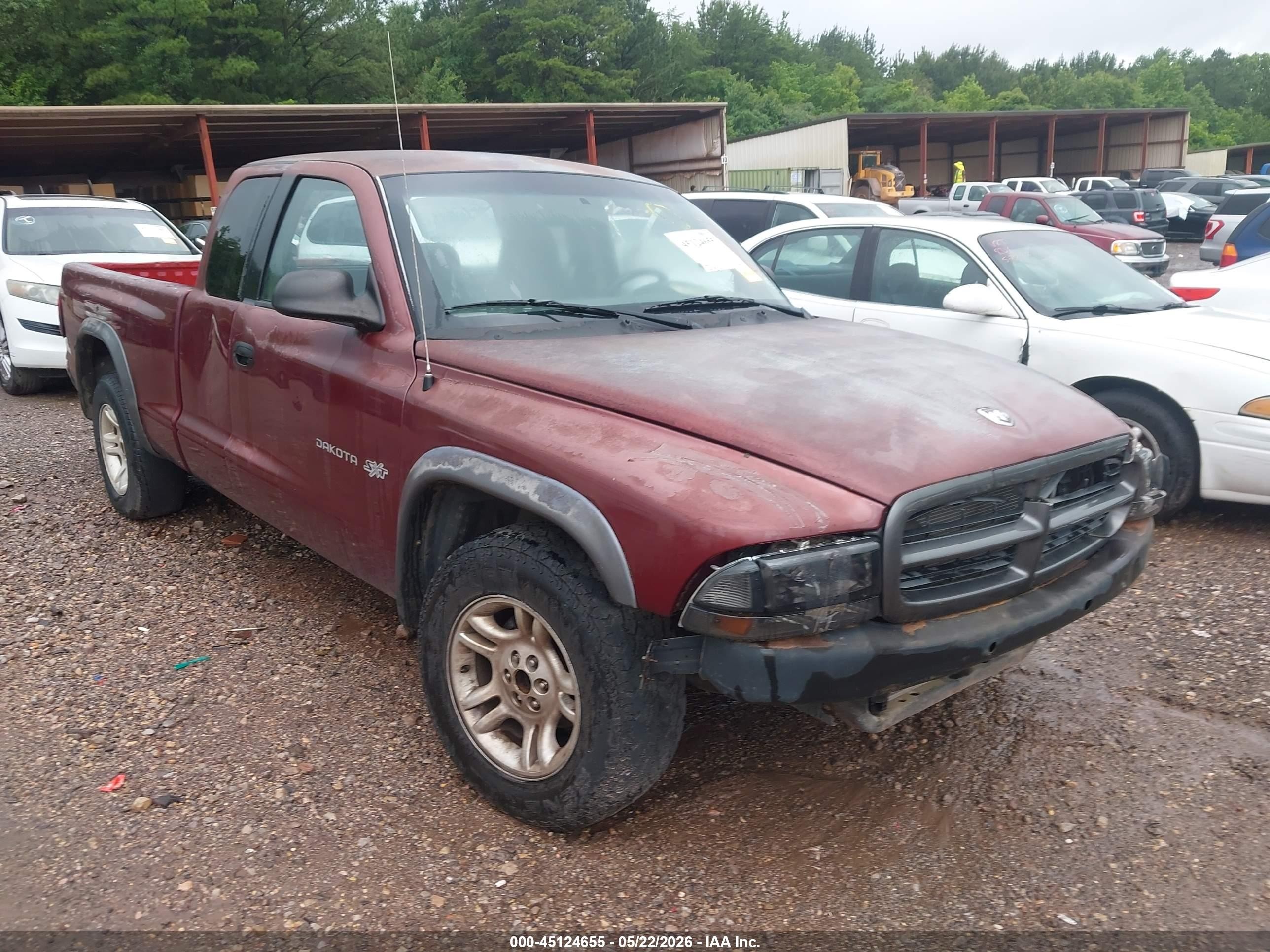 2002 Dodge Dakota   Бордовый vin: 1B7GL12X92S677061