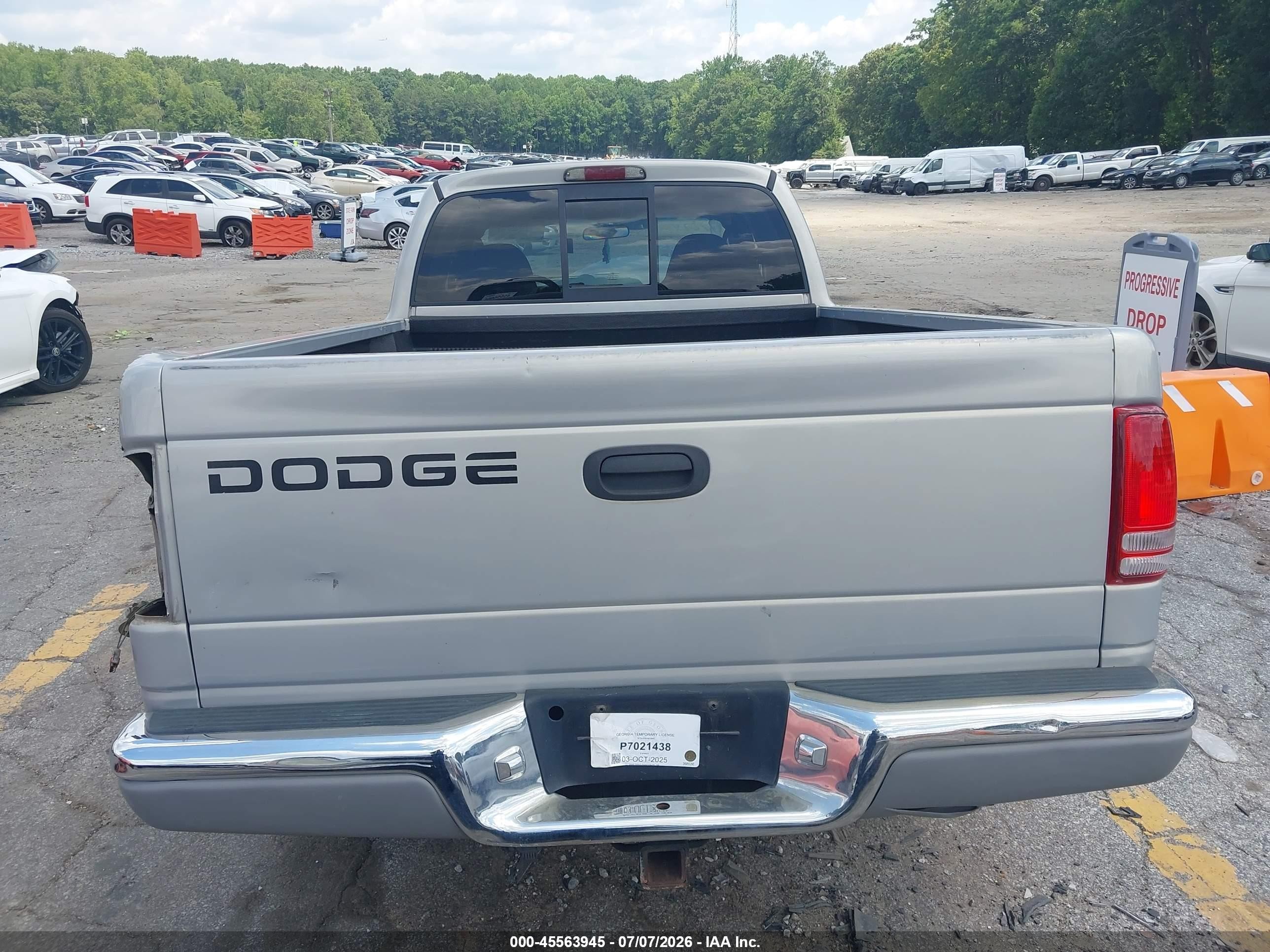 2000 Dodge Dakota Slt/sport Silver vin: 1B7GL22N8YS525852