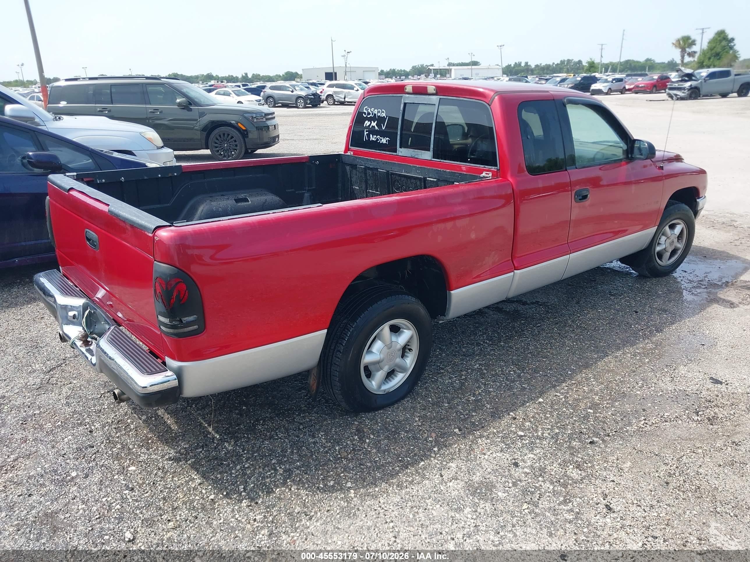 1998 Dodge Dakota Slt/sport Красный vin: 1B7GL22X0WS535922
