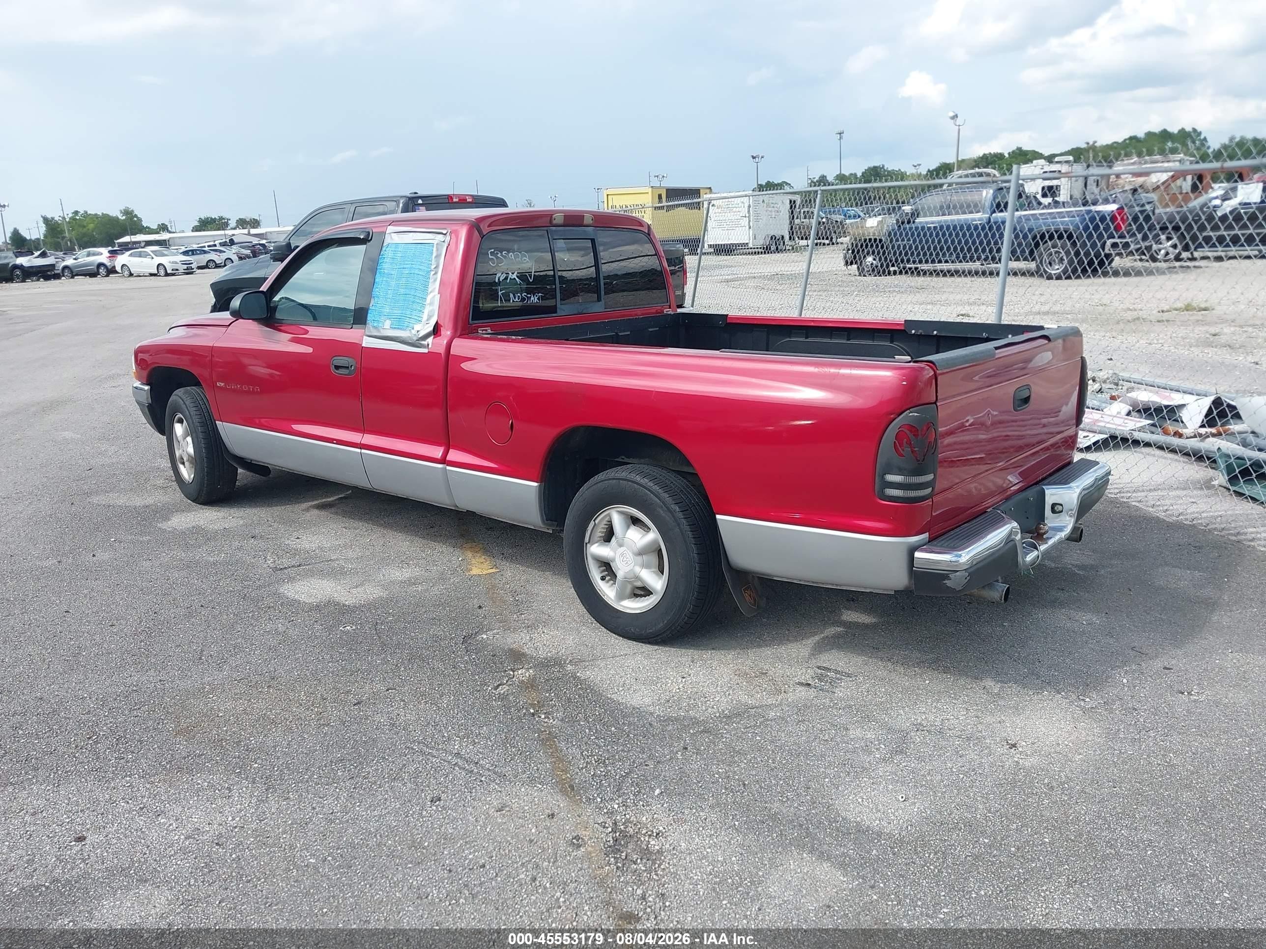 1998 Dodge Dakota Slt/sport Красный vin: 1B7GL22X0WS535922