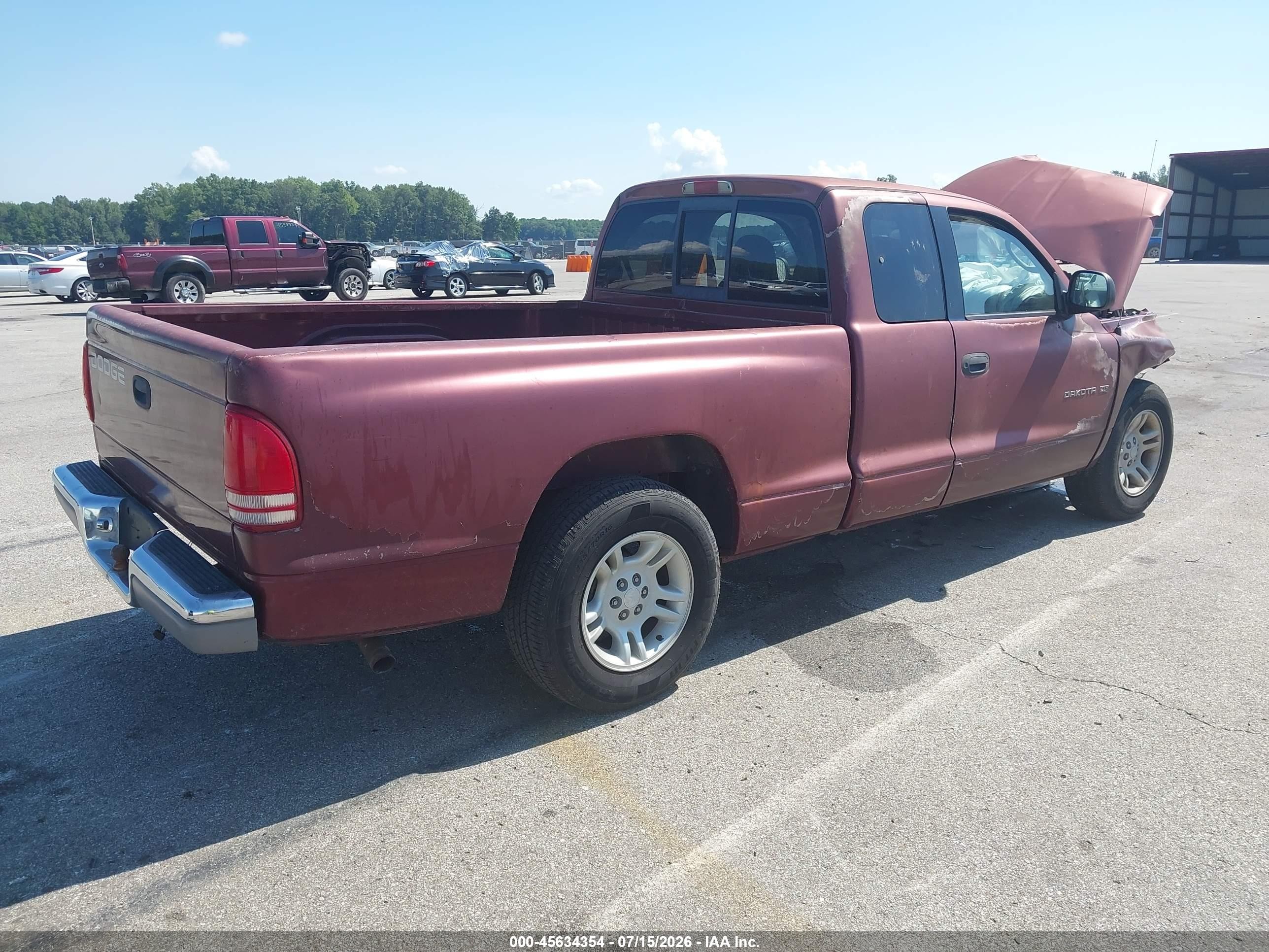 2001 Dodge Dakota Slt/sport Burgundy vin: 1B7GL22X11S279038