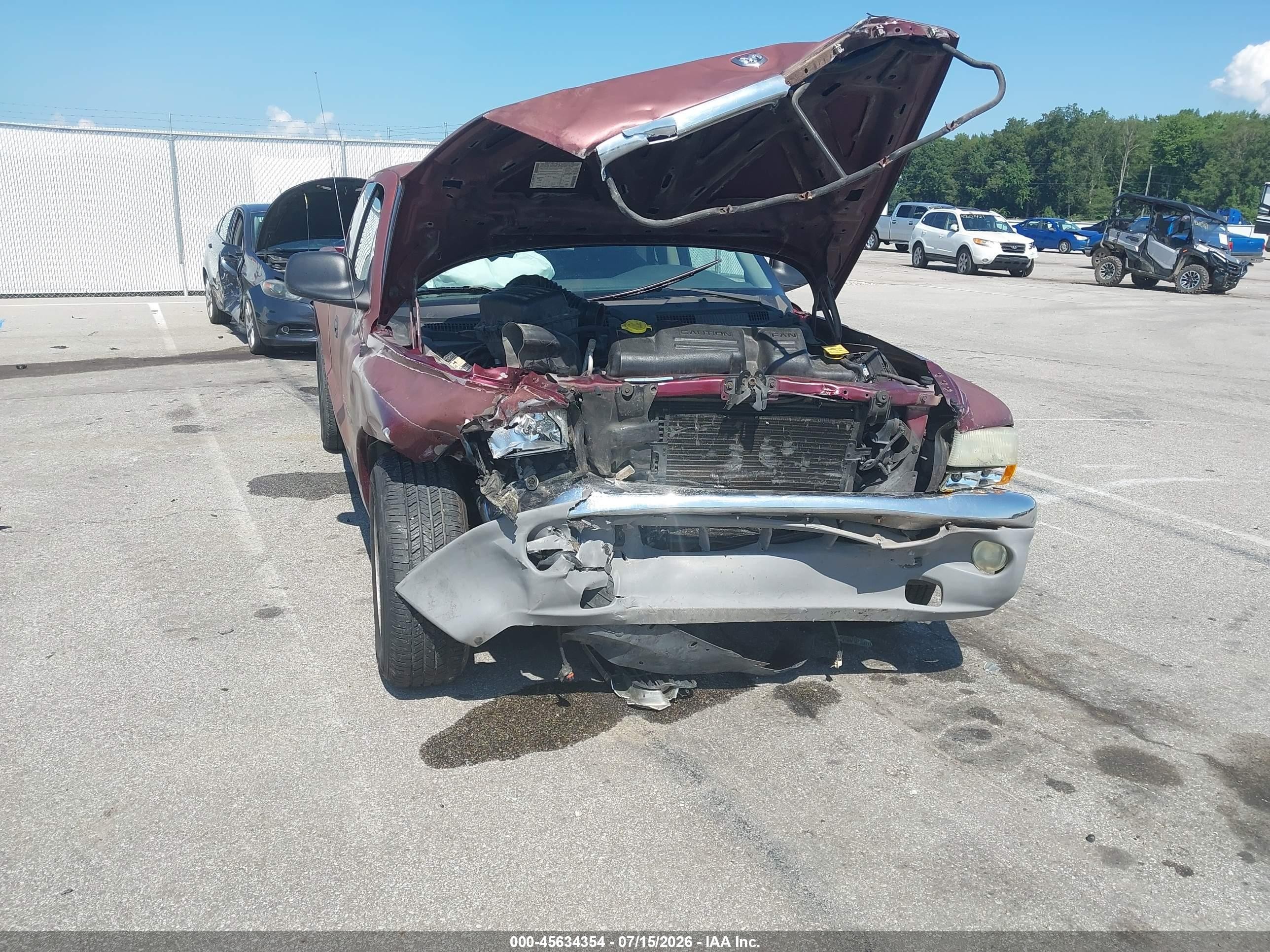 2001 Dodge Dakota Slt/sport Burgundy vin: 1B7GL22X11S279038