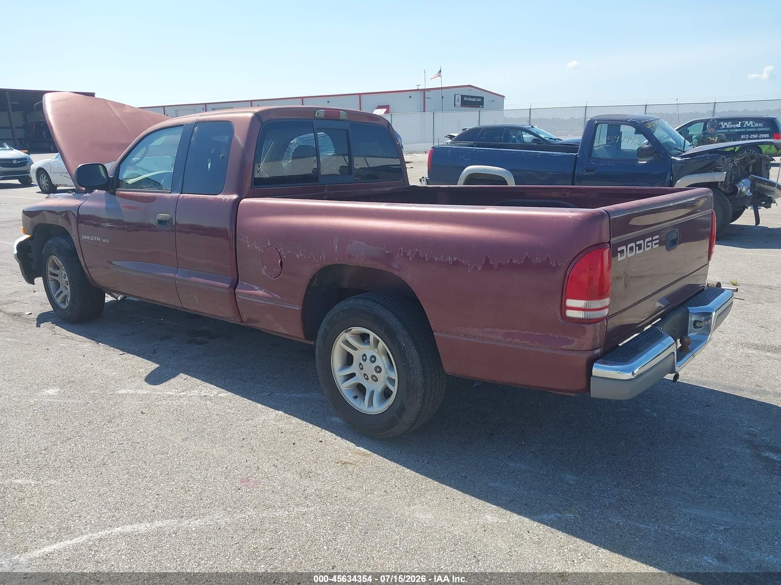 2001 Dodge Dakota Slt/sport Burgundy vin: 1B7GL22X11S279038