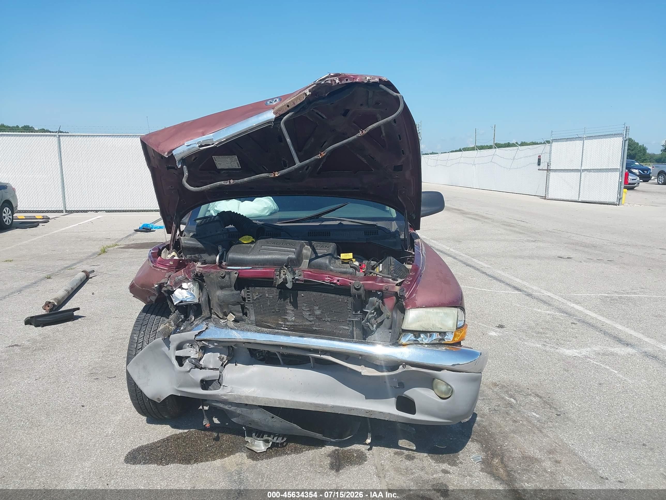 2001 Dodge Dakota Slt/sport Burgundy vin: 1B7GL22X11S279038