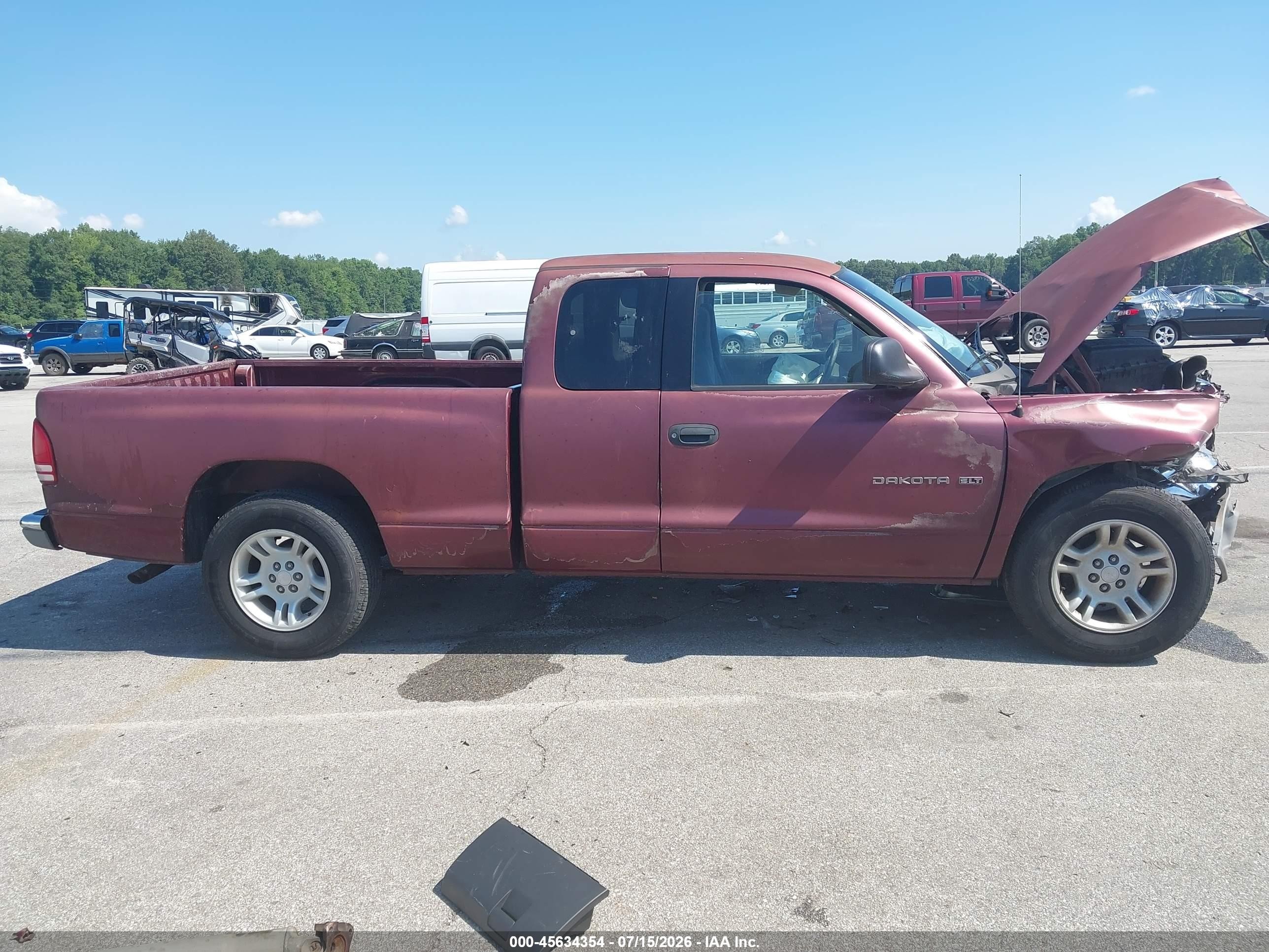2001 Dodge Dakota Slt/sport Burgundy vin: 1B7GL22X11S279038