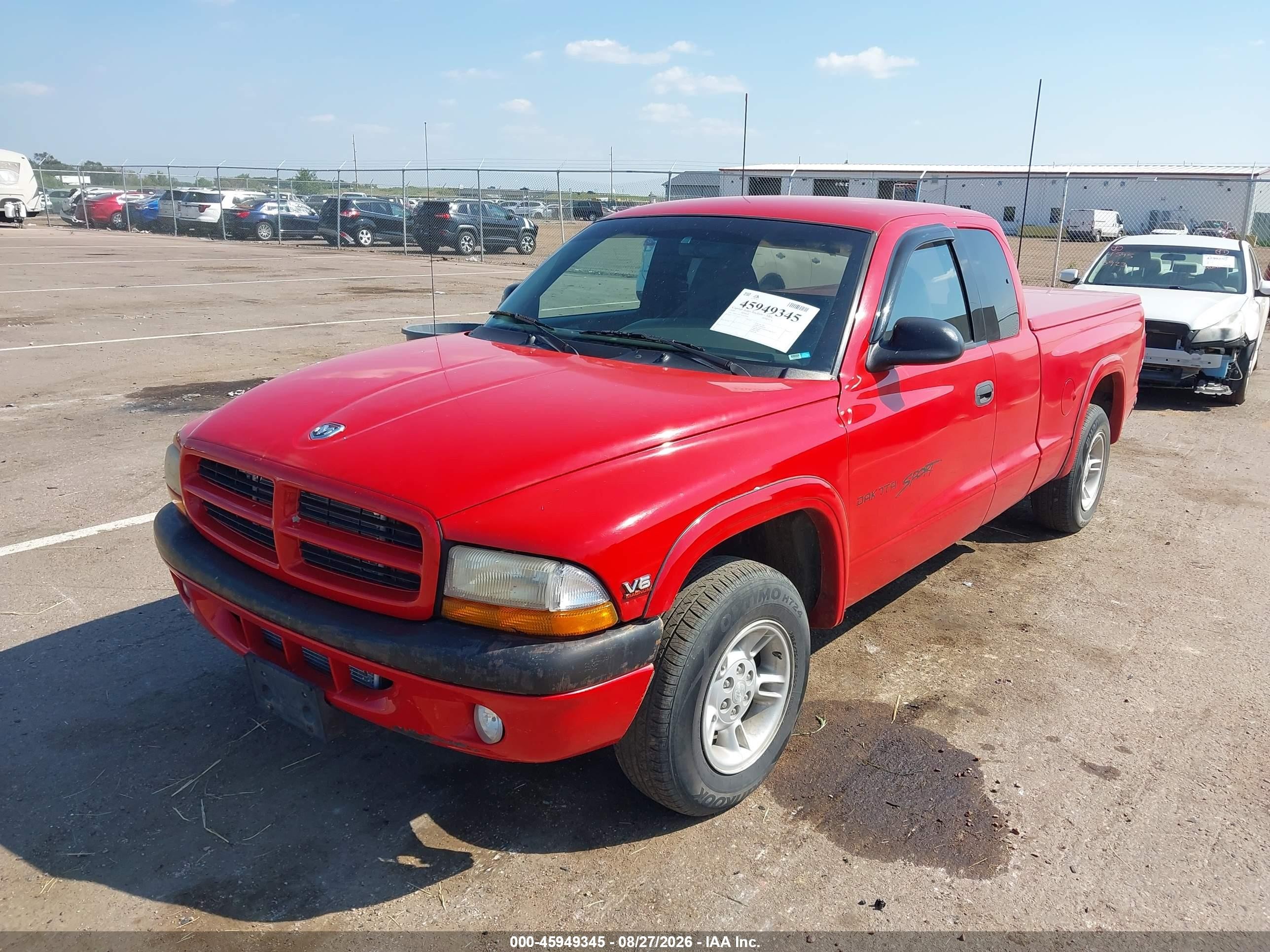 1999 Dodge Dakota Slt/sport Red vin: 1B7GL22X1XS257078