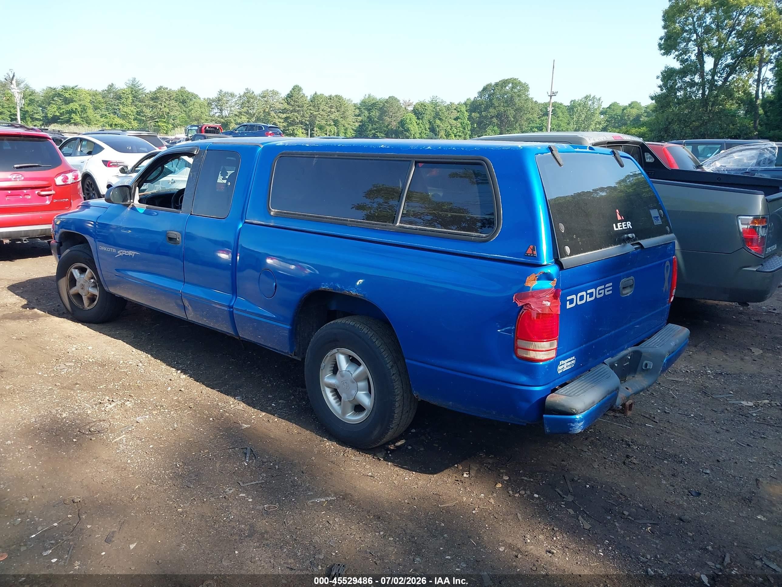 2000 Dodge Dakota Slt/sport Синий vin: 1B7GL22X1YS575218