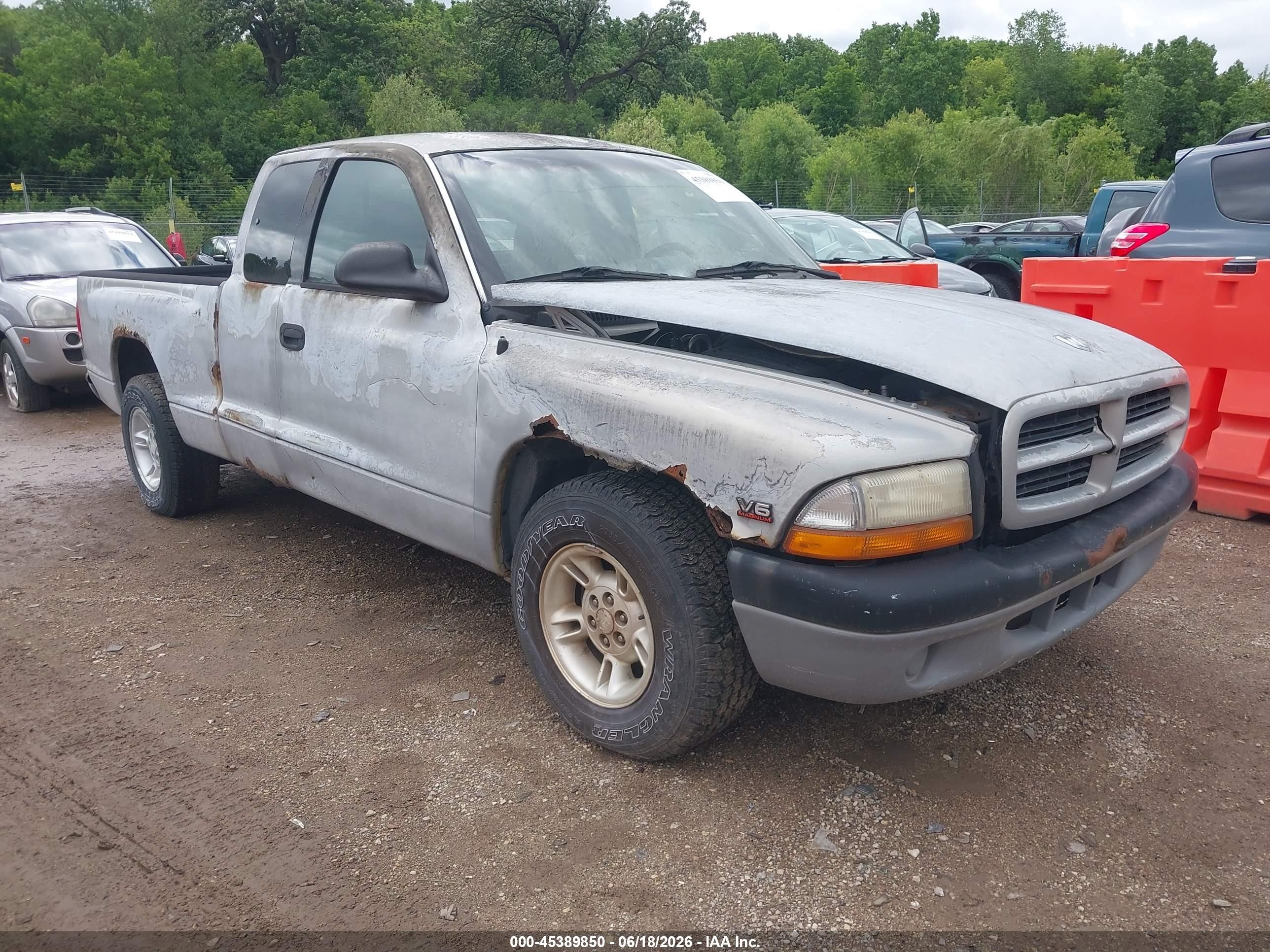 2000 Dodge Dakota Slt/sport Серый vin: 1B7GL22X1YS620836