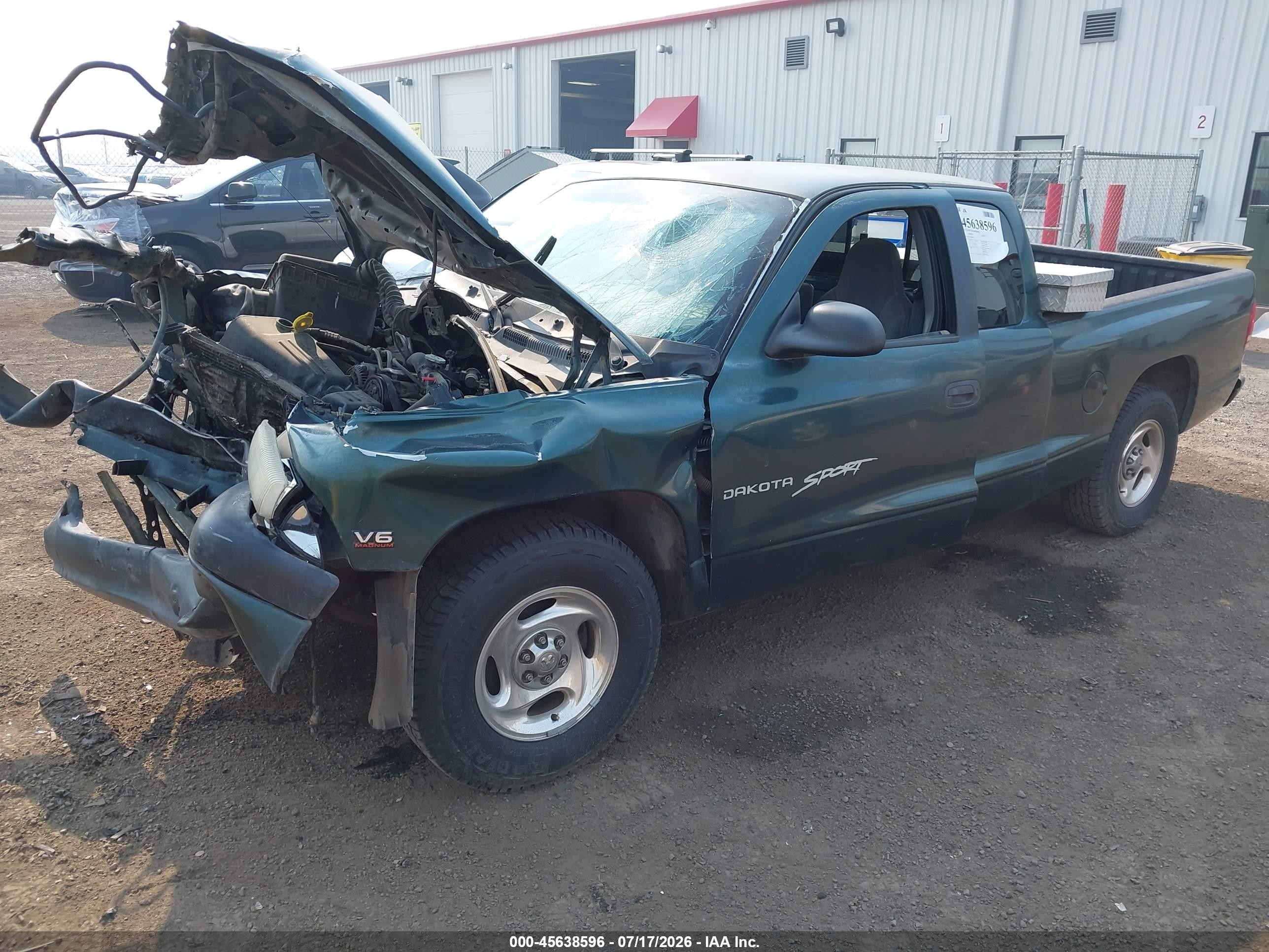 2000 Dodge Dakota Slt/sport Green vin: 1B7GL22X2YS545855