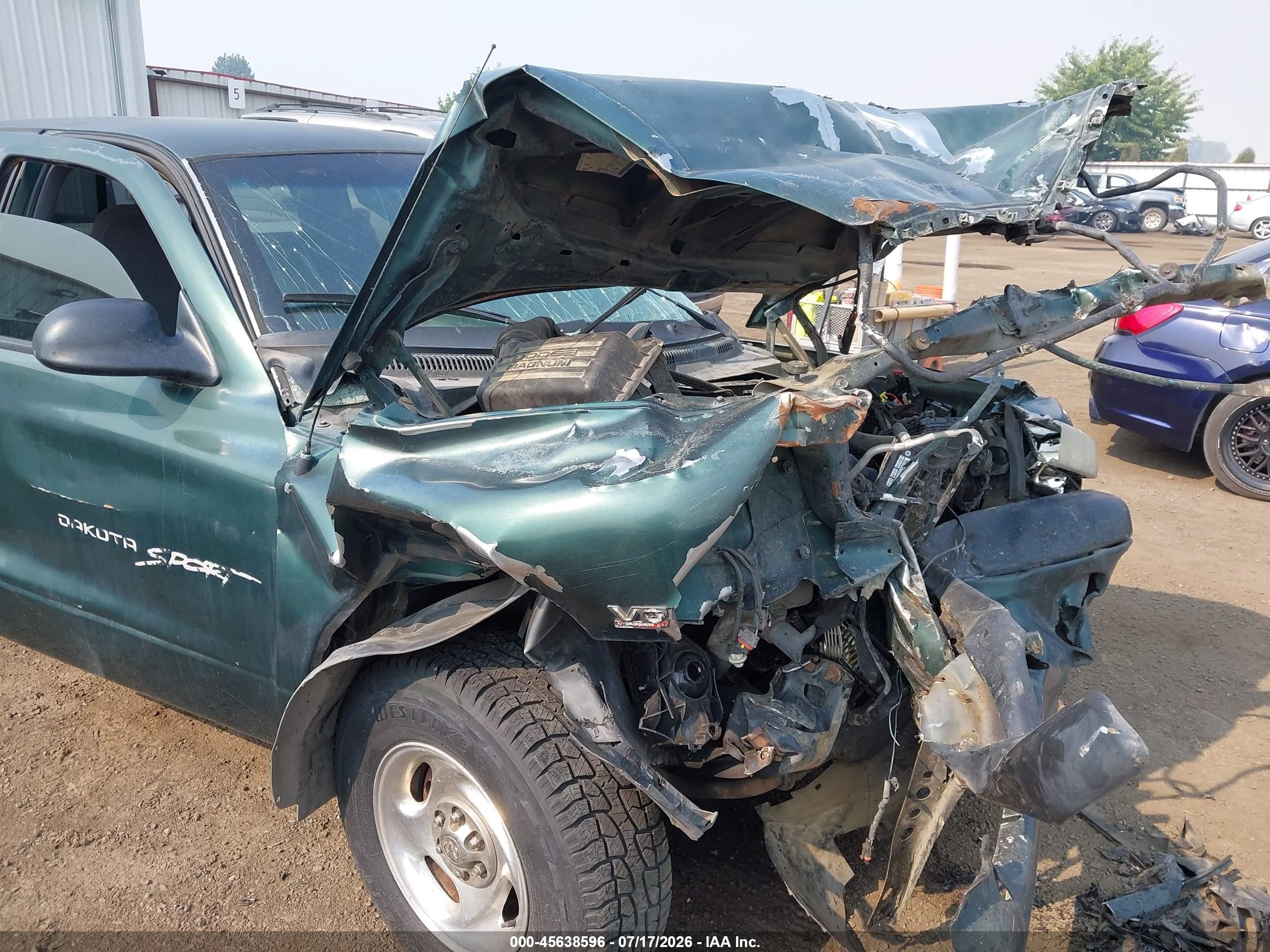2000 Dodge Dakota Slt/sport Green vin: 1B7GL22X2YS545855
