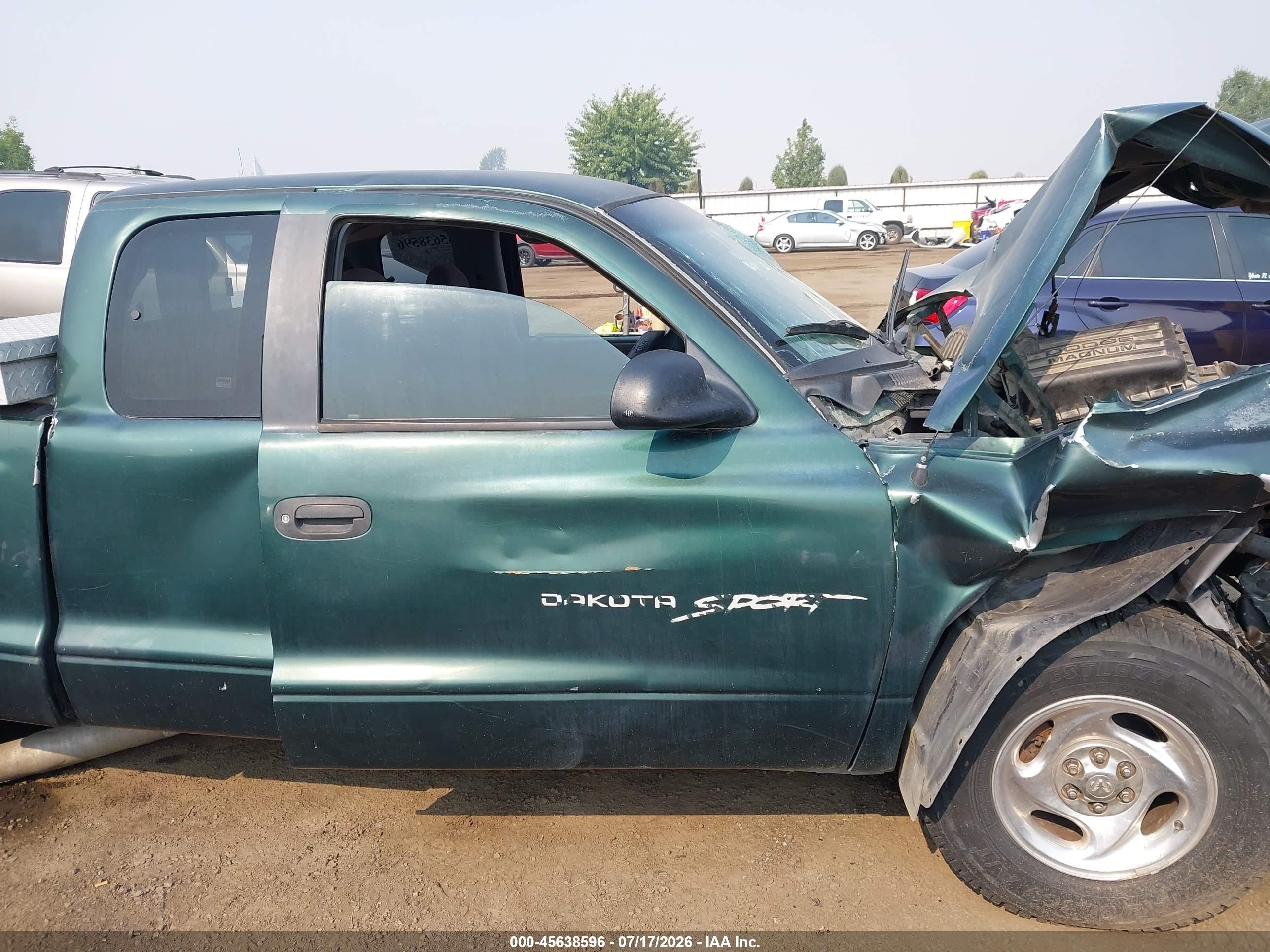 2000 Dodge Dakota Slt/sport Green vin: 1B7GL22X2YS545855