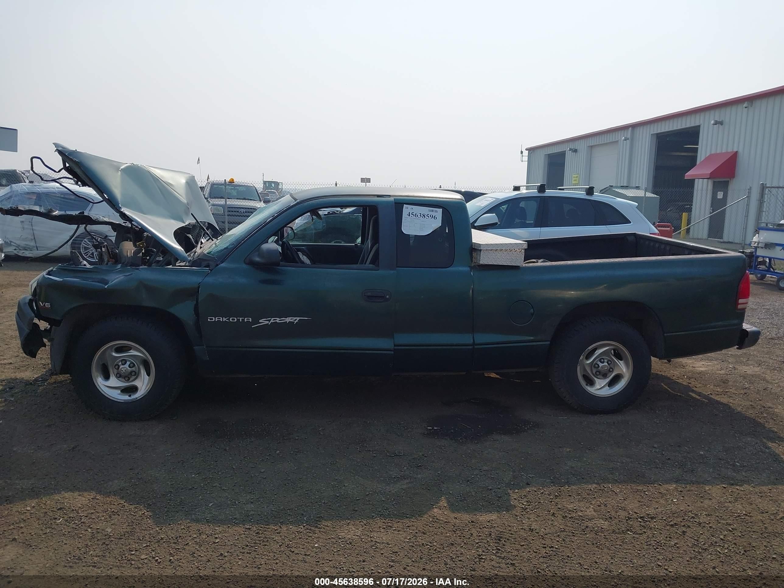 2000 Dodge Dakota Slt/sport Green vin: 1B7GL22X2YS545855