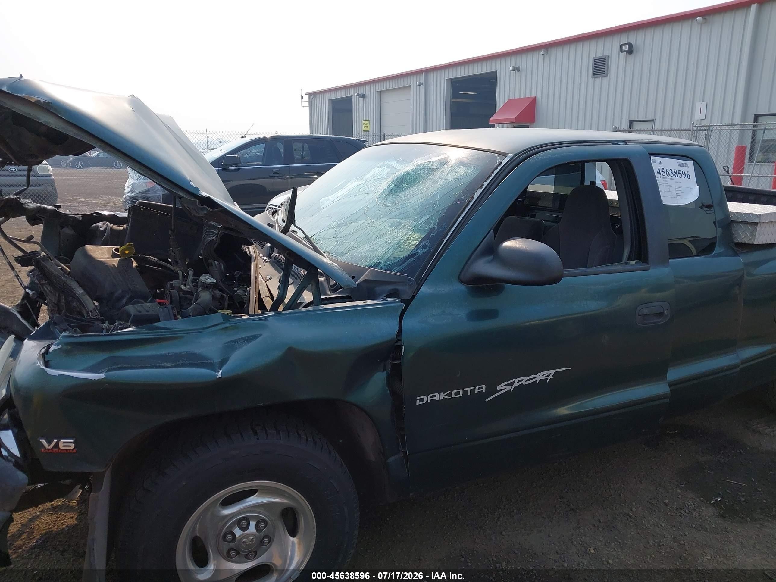2000 Dodge Dakota Slt/sport Green vin: 1B7GL22X2YS545855