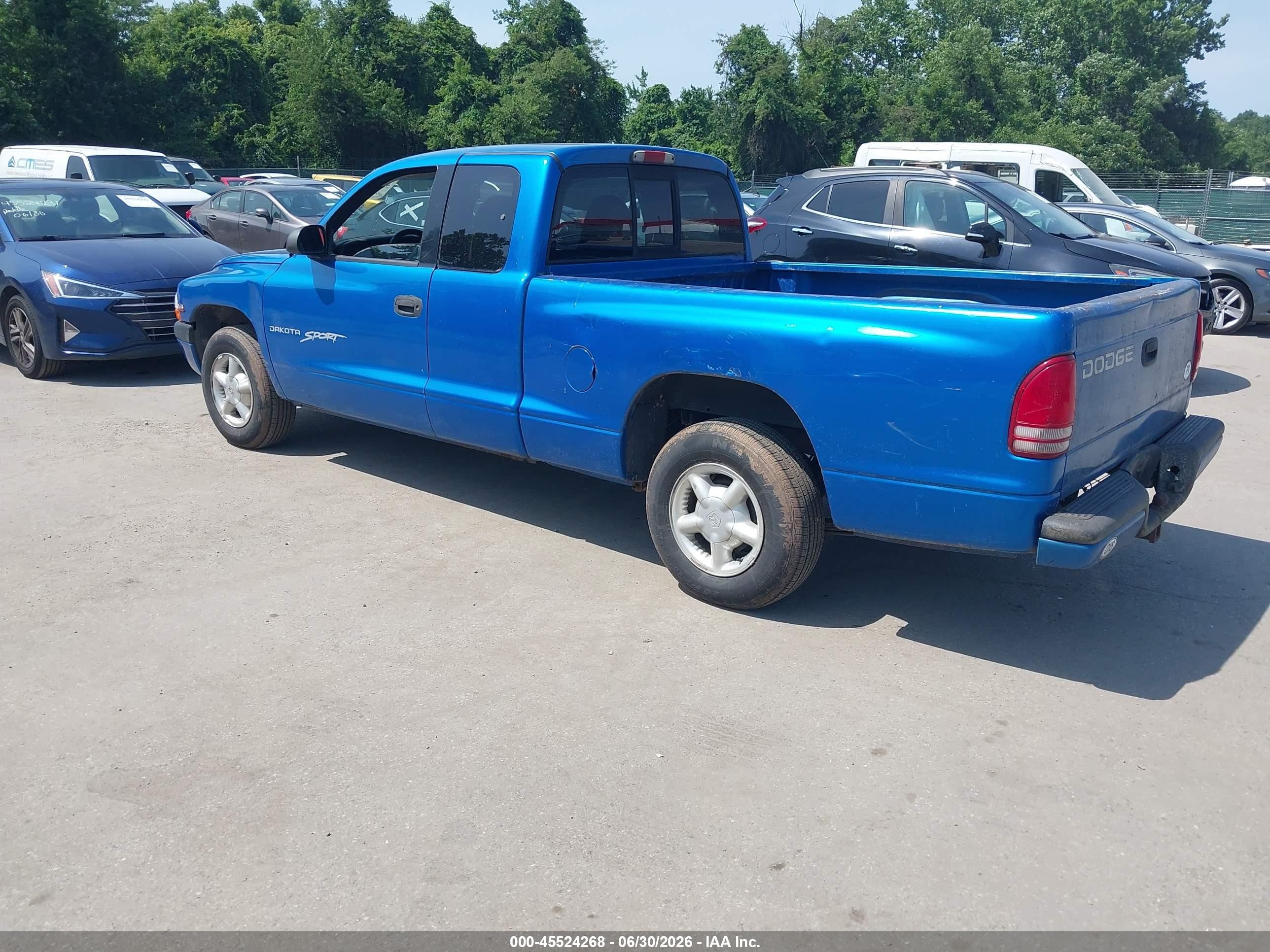 1998 Dodge Dakota Slt/sport Blue vin: 1B7GL22X3WS726170