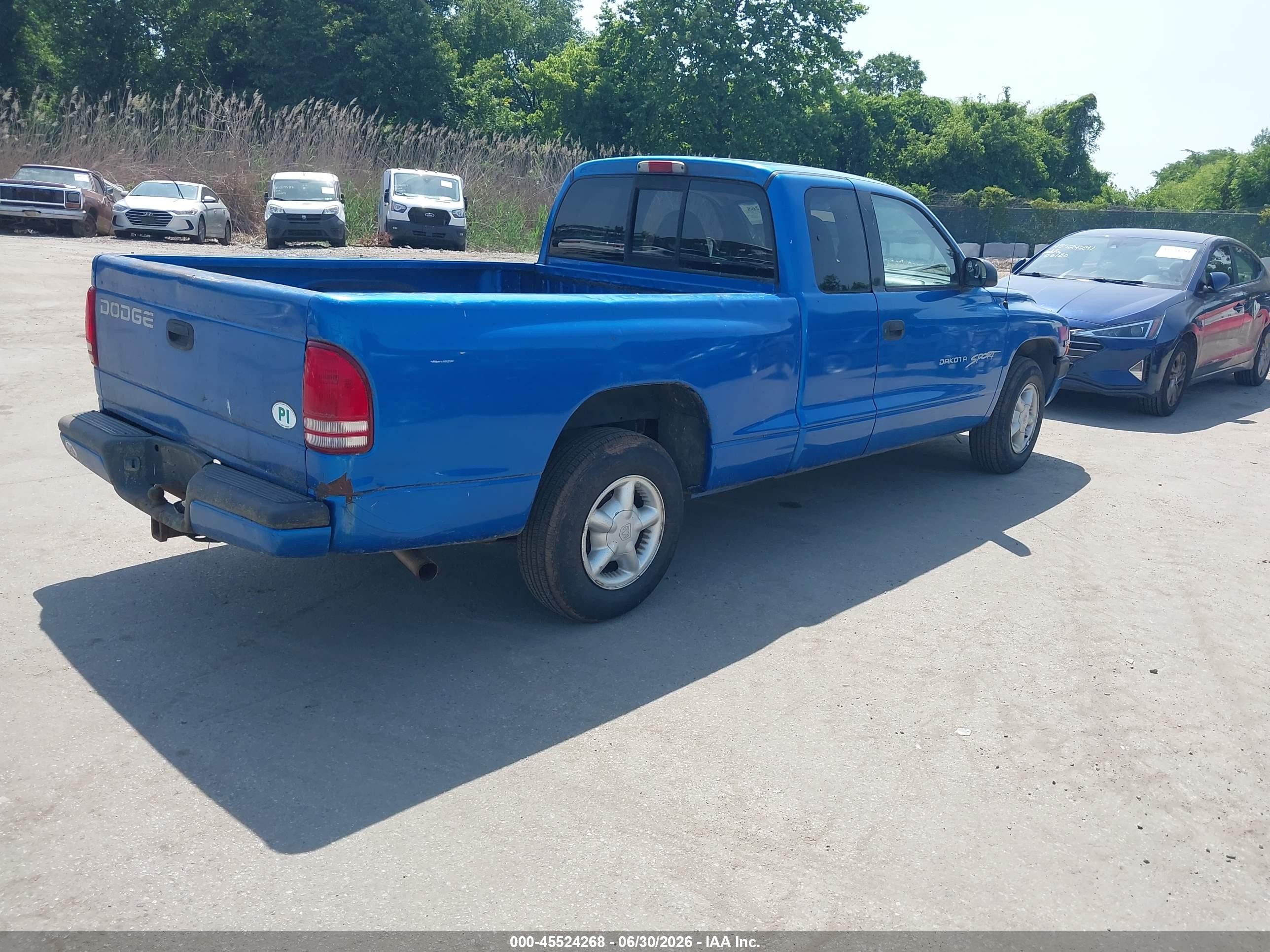 1998 Dodge Dakota Slt/sport Blue vin: 1B7GL22X3WS726170