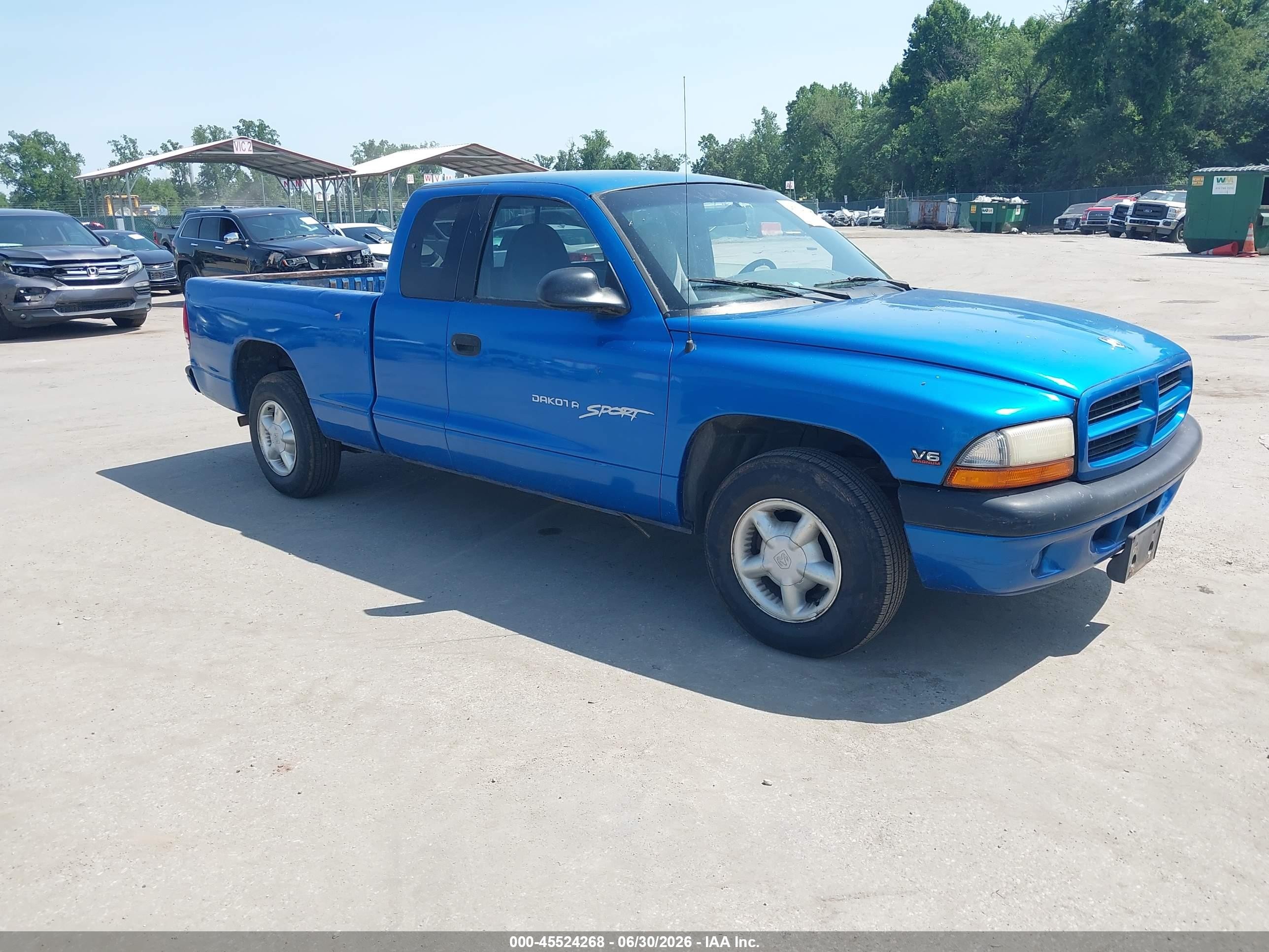 1998 Dodge Dakota Slt/sport Blue vin: 1B7GL22X3WS726170