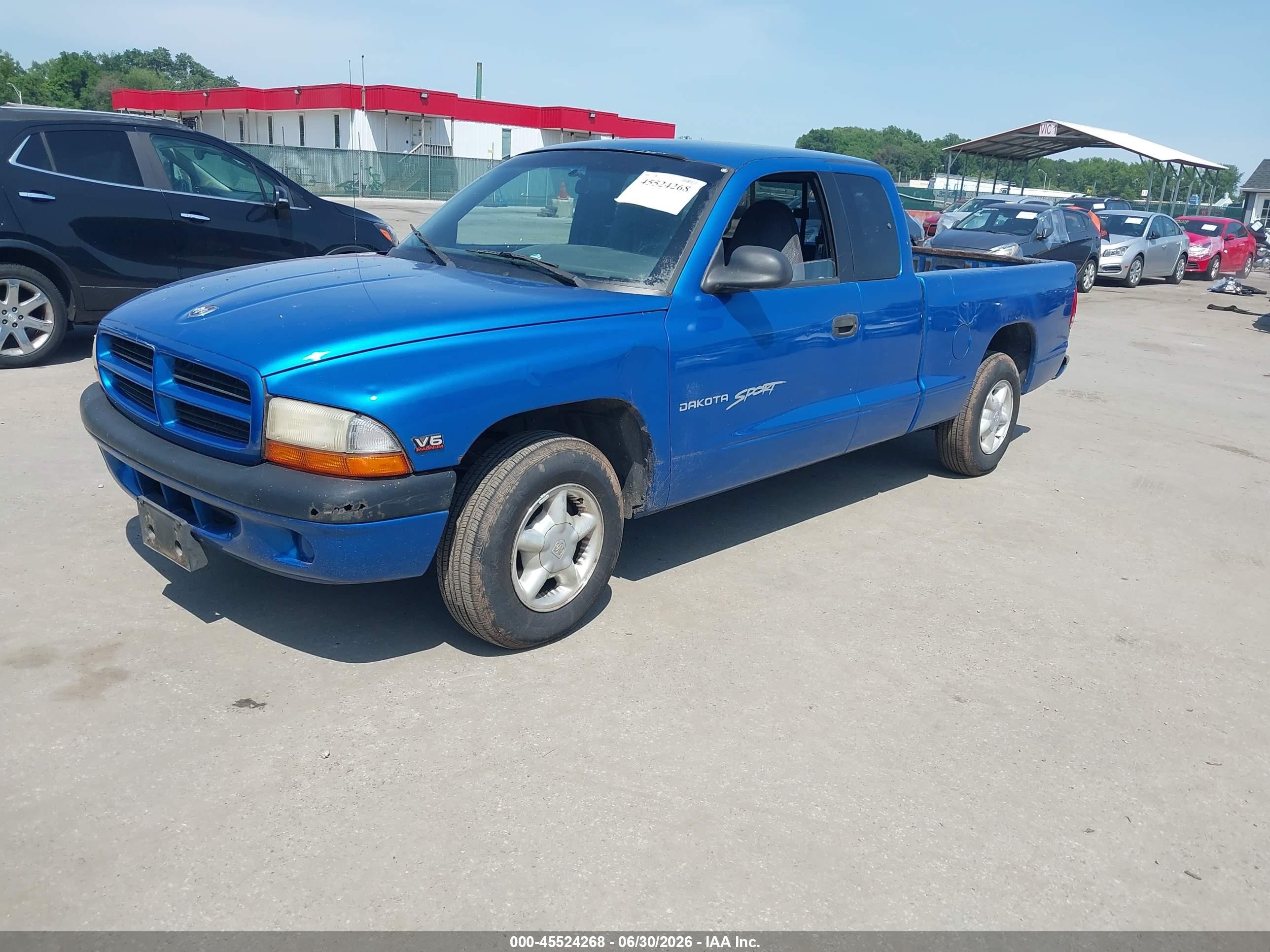 1998 Dodge Dakota Slt/sport Blue vin: 1B7GL22X3WS726170
