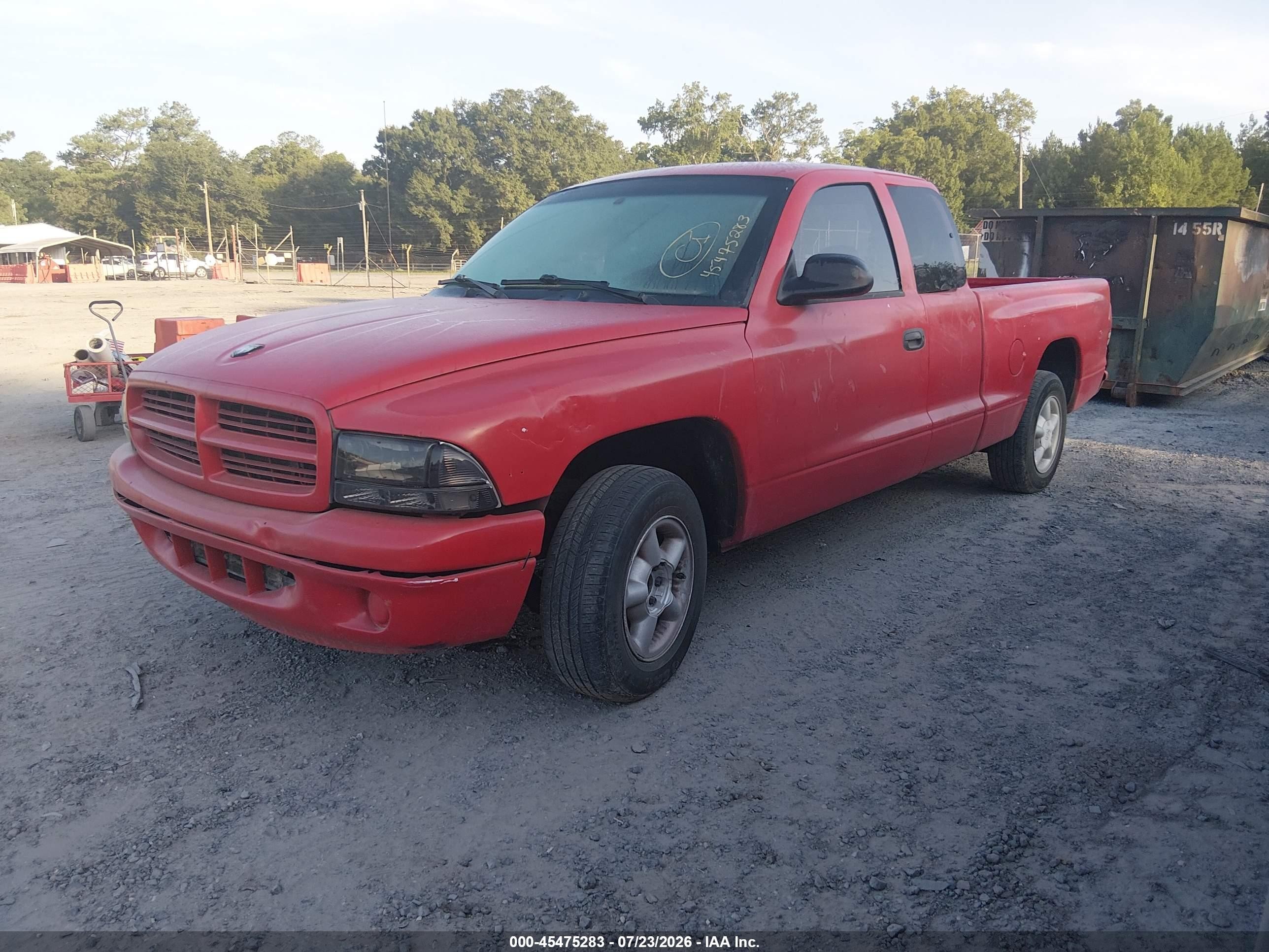 2000 Dodge Dakota Slt/sport Red vin: 1B7GL22X5YS686936