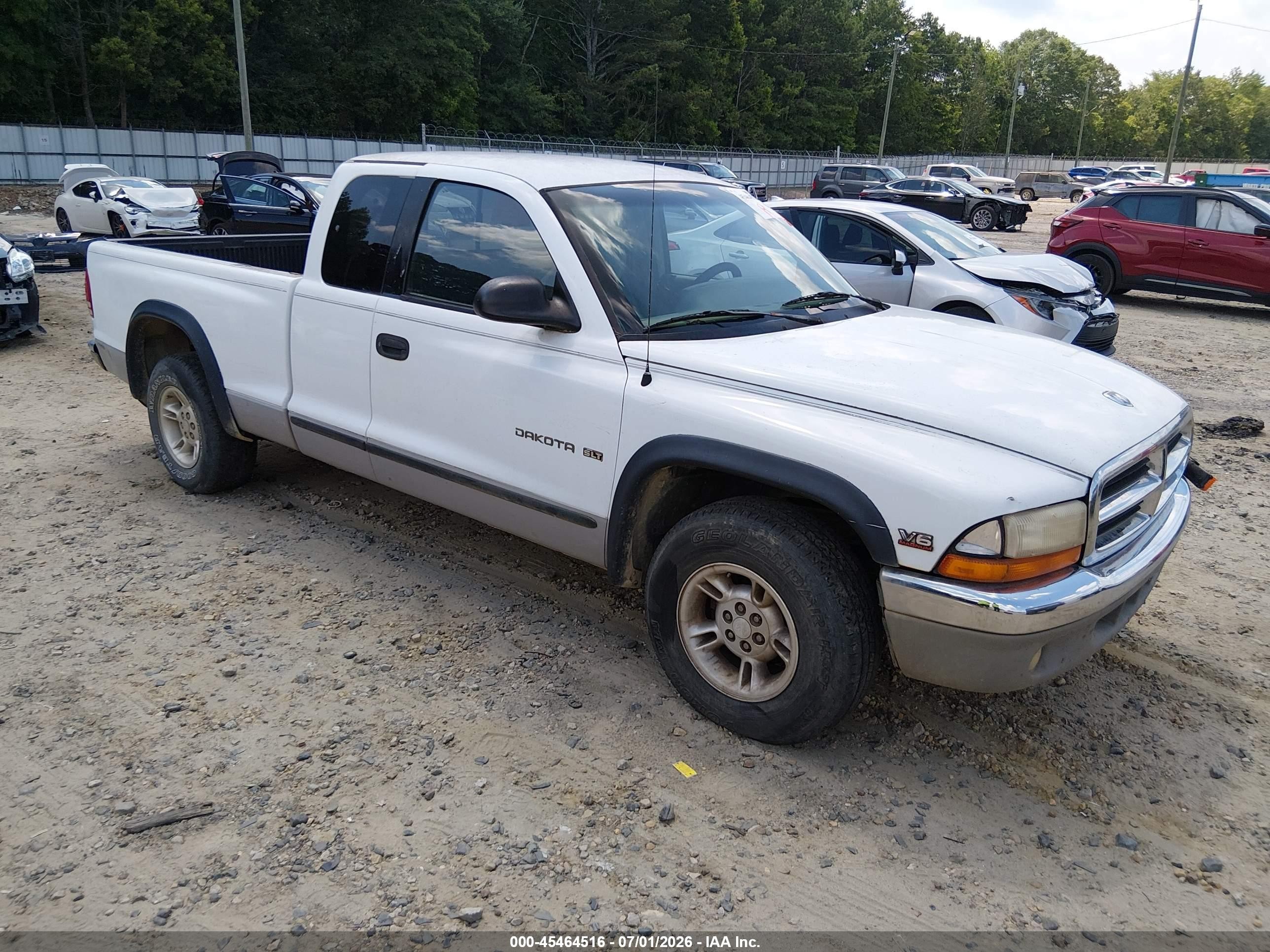 1998 Dodge Dakota Slt/sport White vin: 1B7GL22X6WS563370