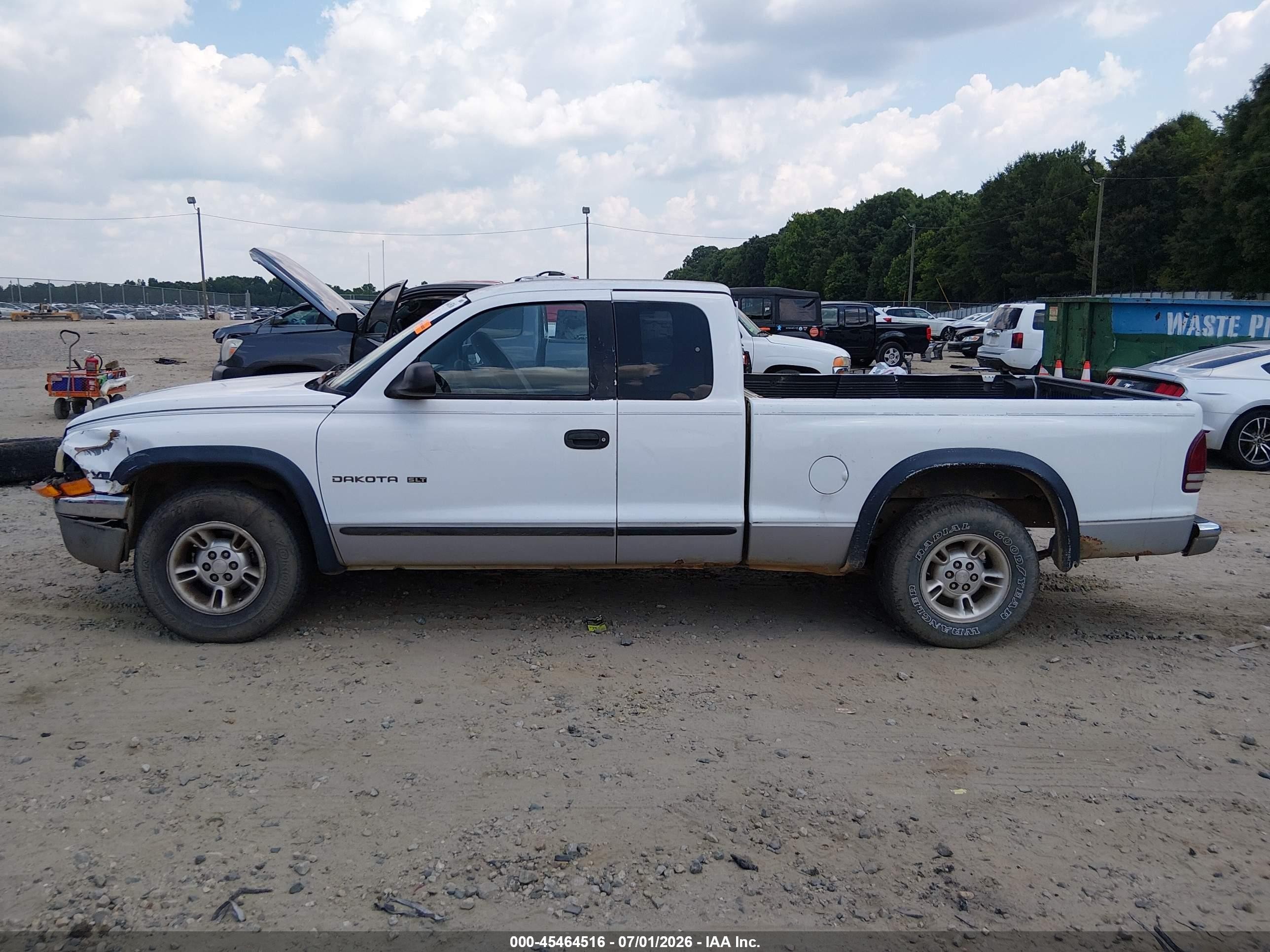 1998 Dodge Dakota Slt/sport White vin: 1B7GL22X6WS563370