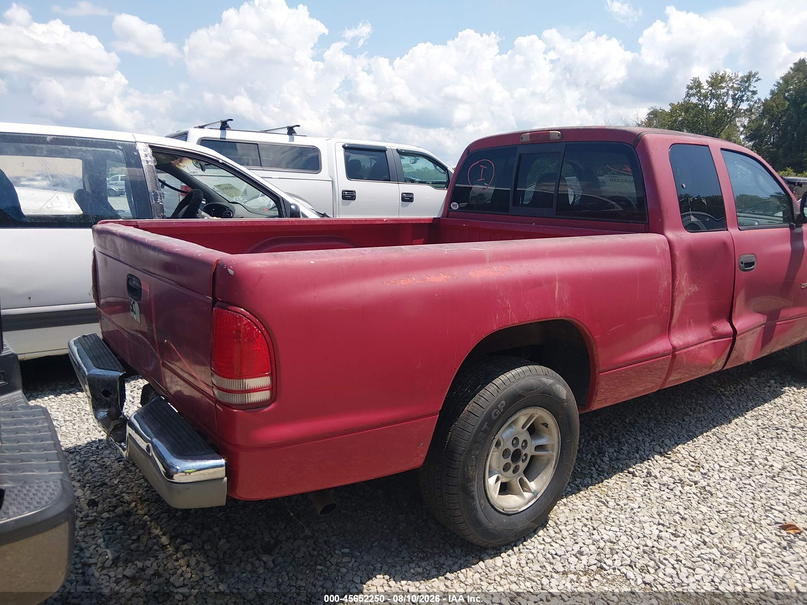 2000 Dodge Dakota Slt/sport Red vin: 1B7GL22X6YS537497