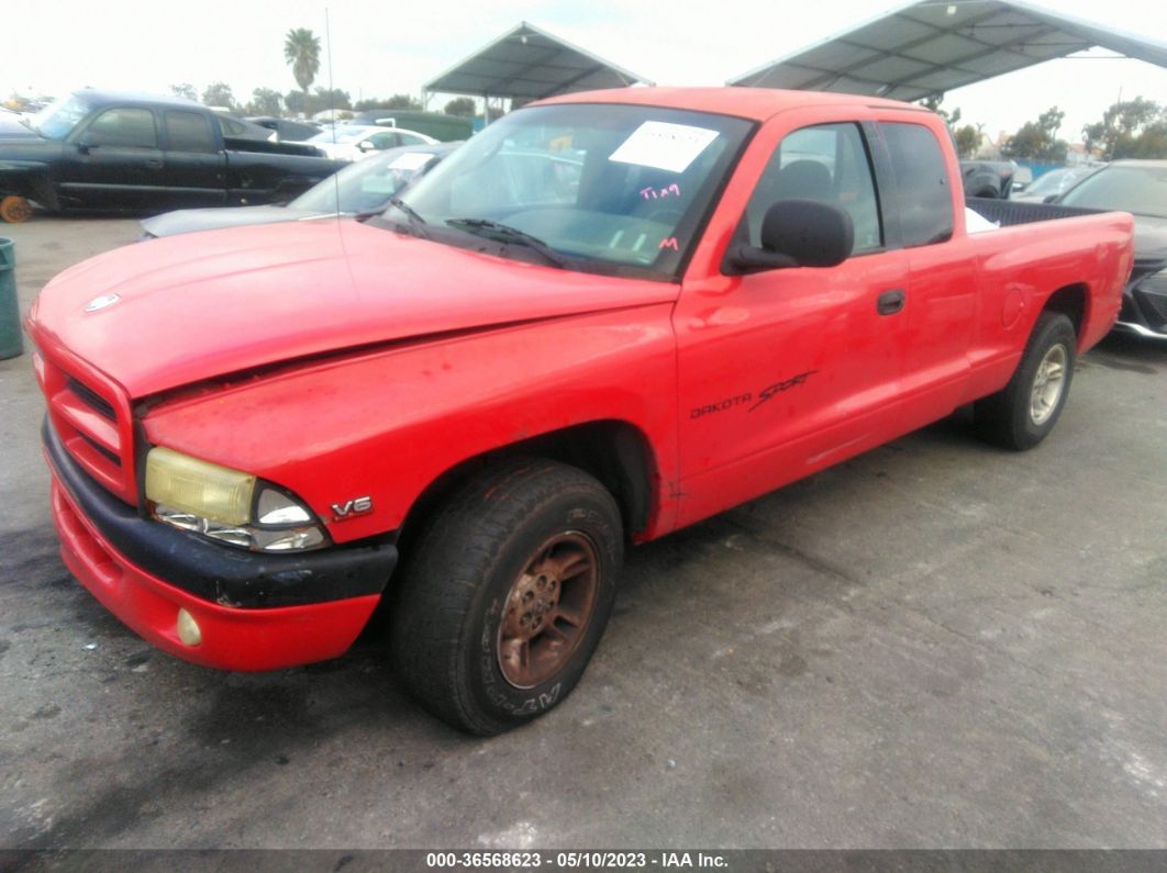 2000 Dodge Dakota Base/sport/slt Red vin: 1B7GL22X6YS587798