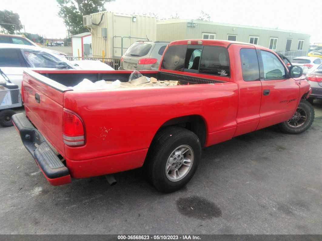 2000 Dodge Dakota Base/sport/slt Red vin: 1B7GL22X6YS587798
