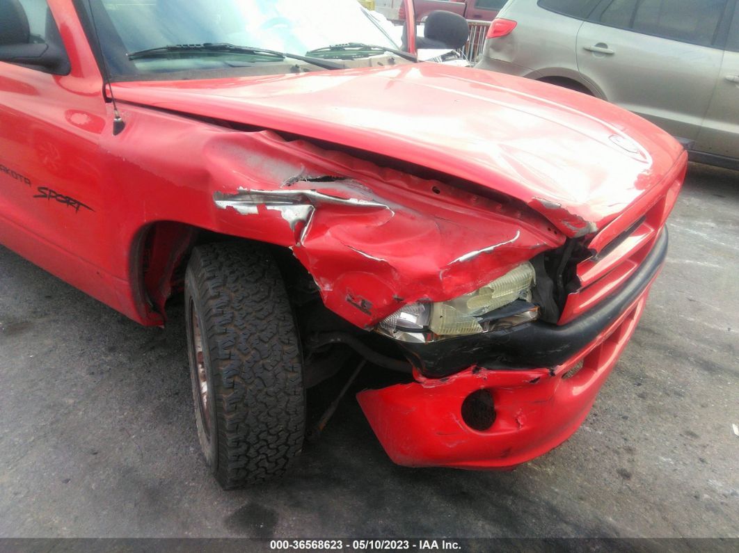 2000 Dodge Dakota Base/sport/slt Red vin: 1B7GL22X6YS587798