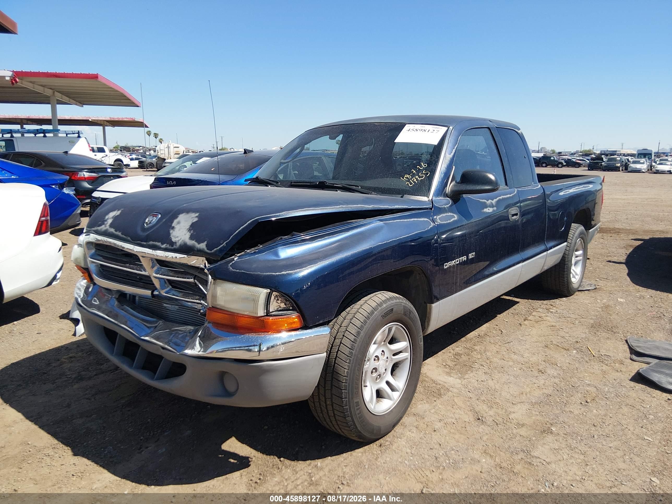 2001 Dodge Dakota Slt/sport Blue vin: 1B7GL22X71S217255