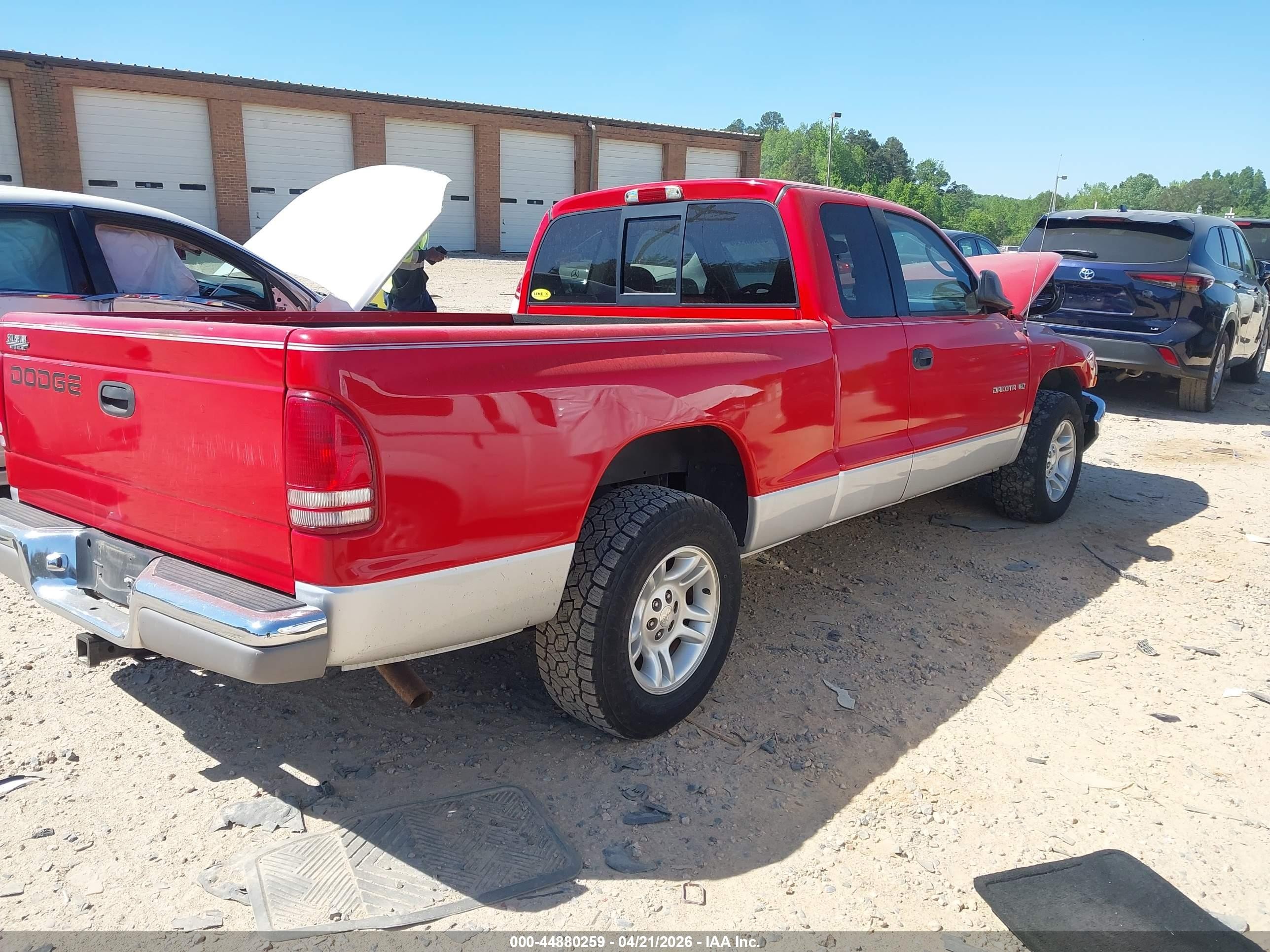 2001 Dodge Dakota Slt/sport Red vin: 1B7GL22X71S307229