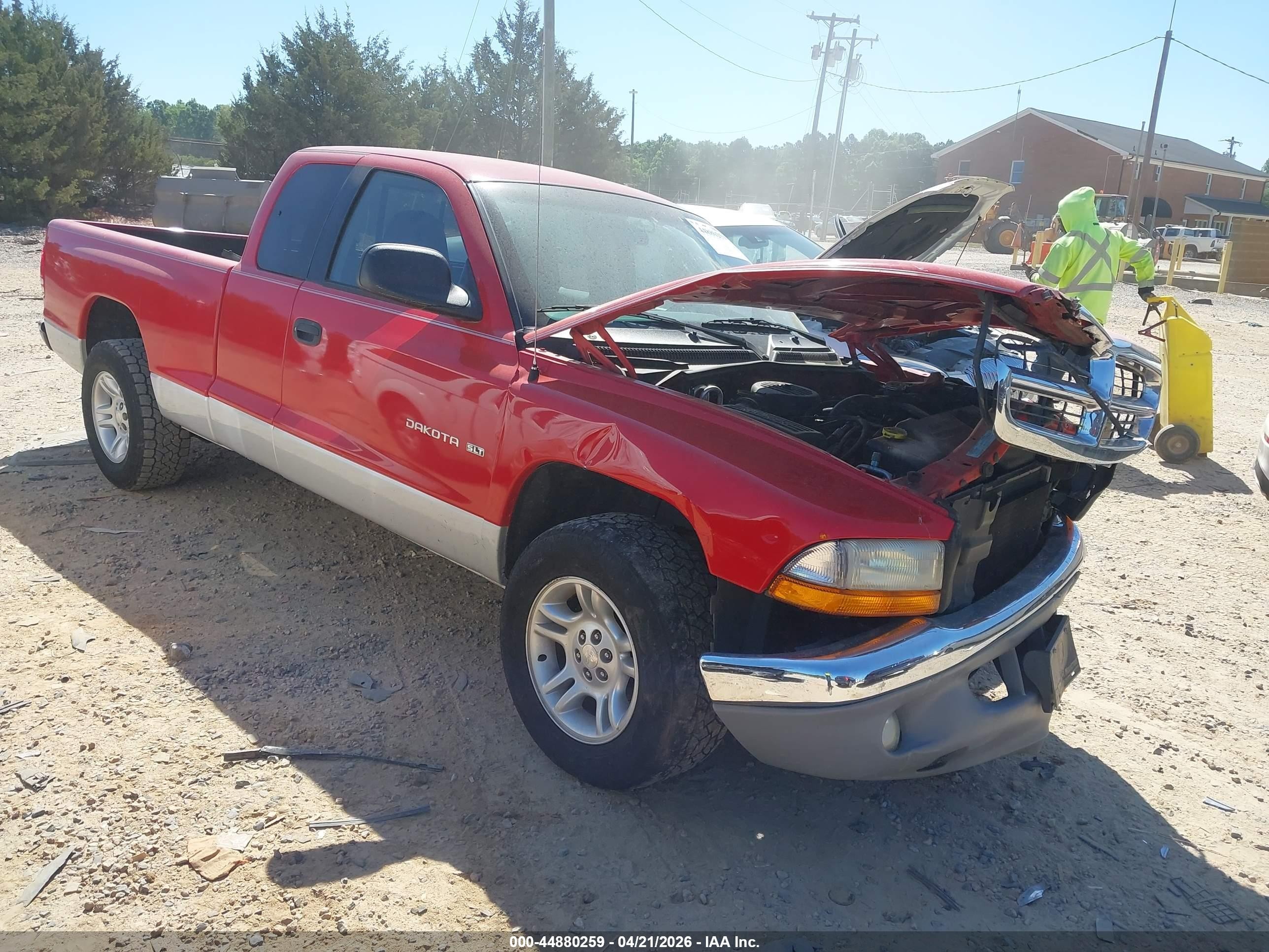 2001 Dodge Dakota Slt/sport Red vin: 1B7GL22X71S307229