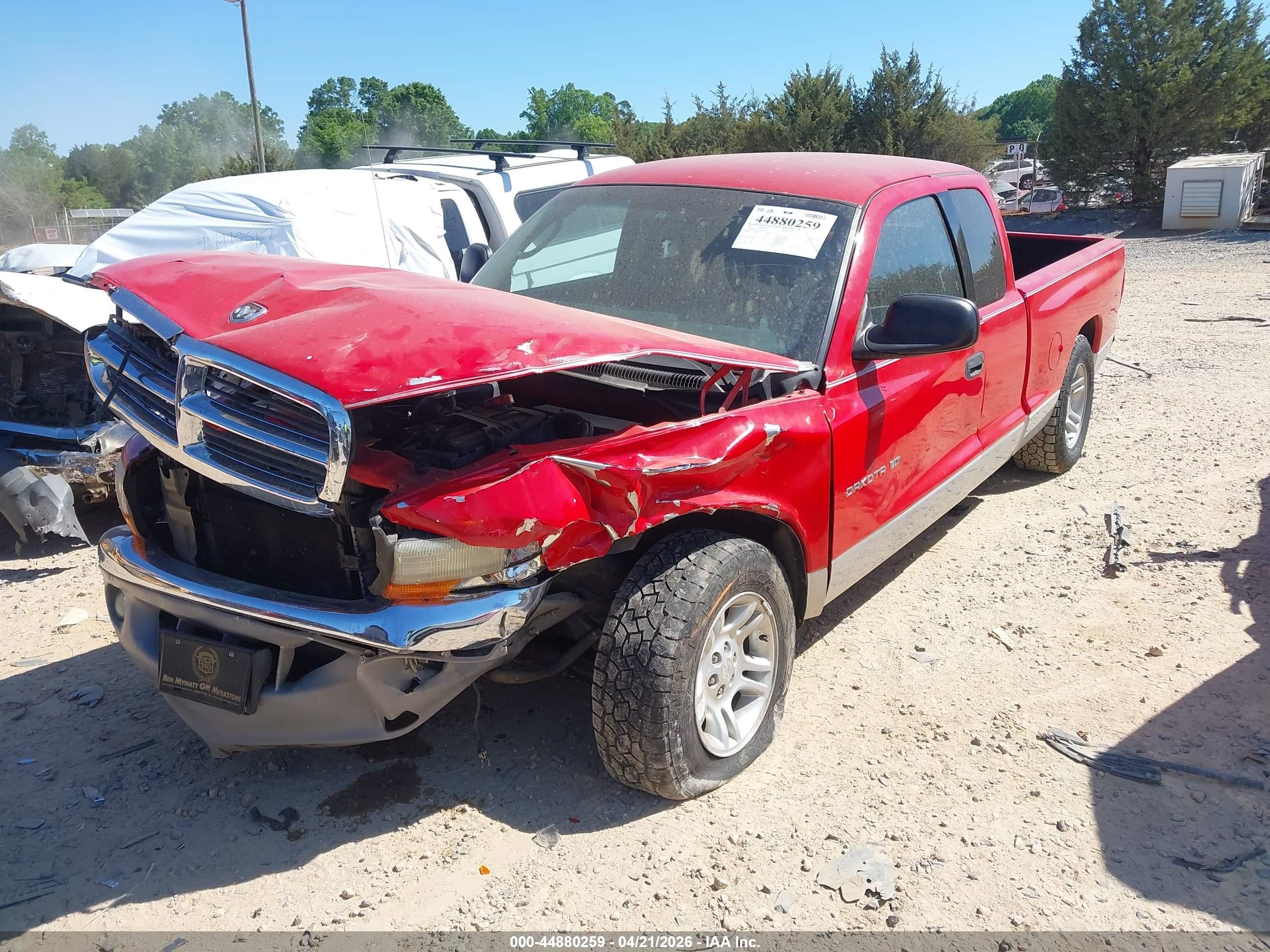 2001 Dodge Dakota Slt/sport Red vin: 1B7GL22X71S307229