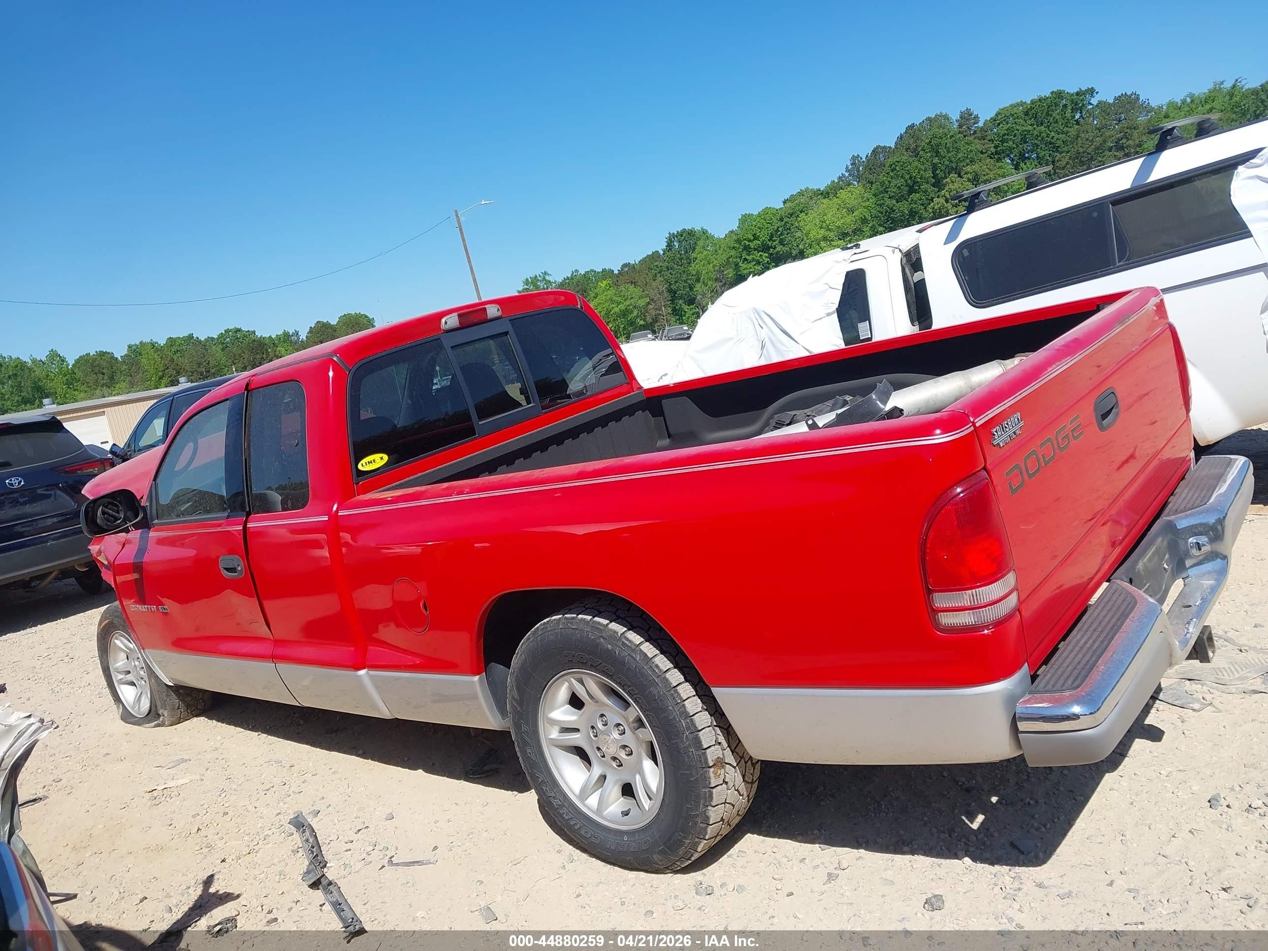 2001 Dodge Dakota Slt/sport Red vin: 1B7GL22X71S307229