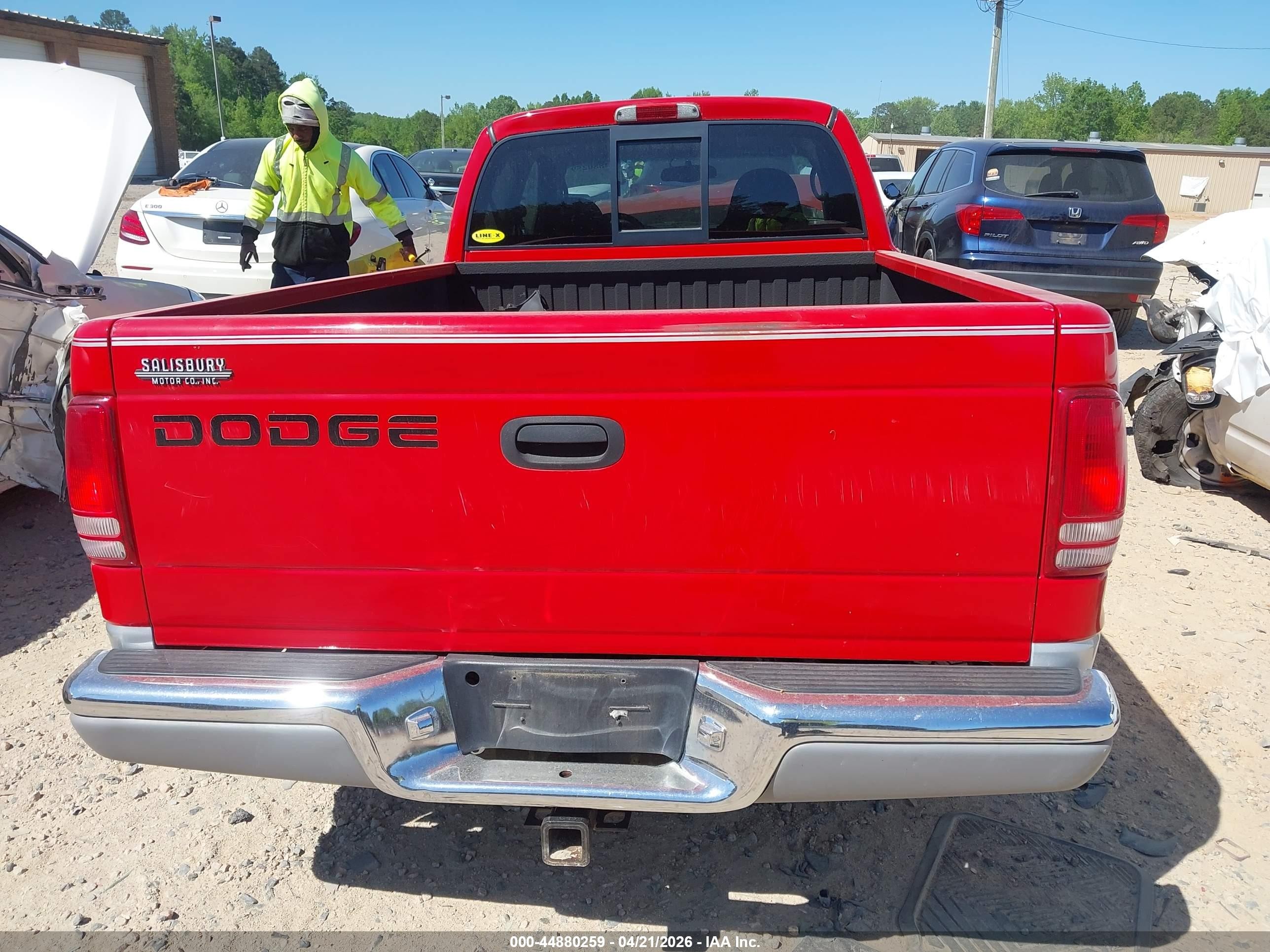 2001 Dodge Dakota Slt/sport Red vin: 1B7GL22X71S307229