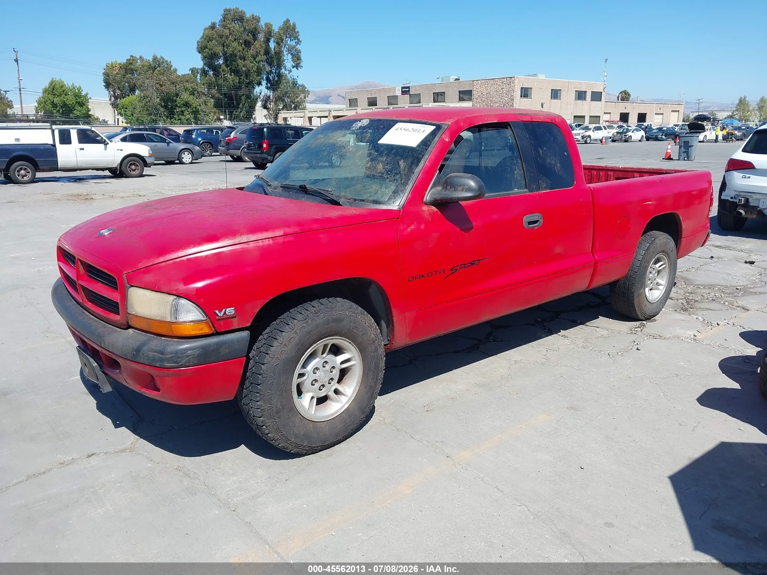1999 Dodge Dakota Slt/sport Red vin: 1B7GL22X8XS108019