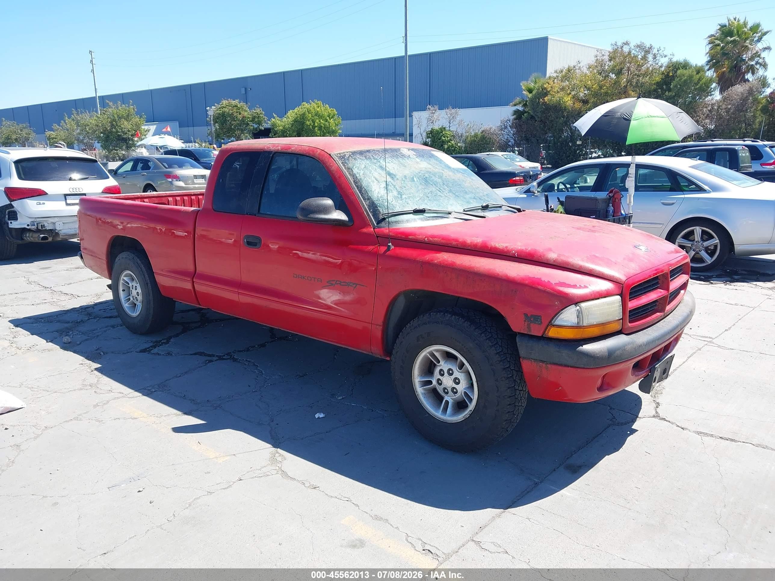 1999 Dodge Dakota Slt/sport Red vin: 1B7GL22X8XS108019