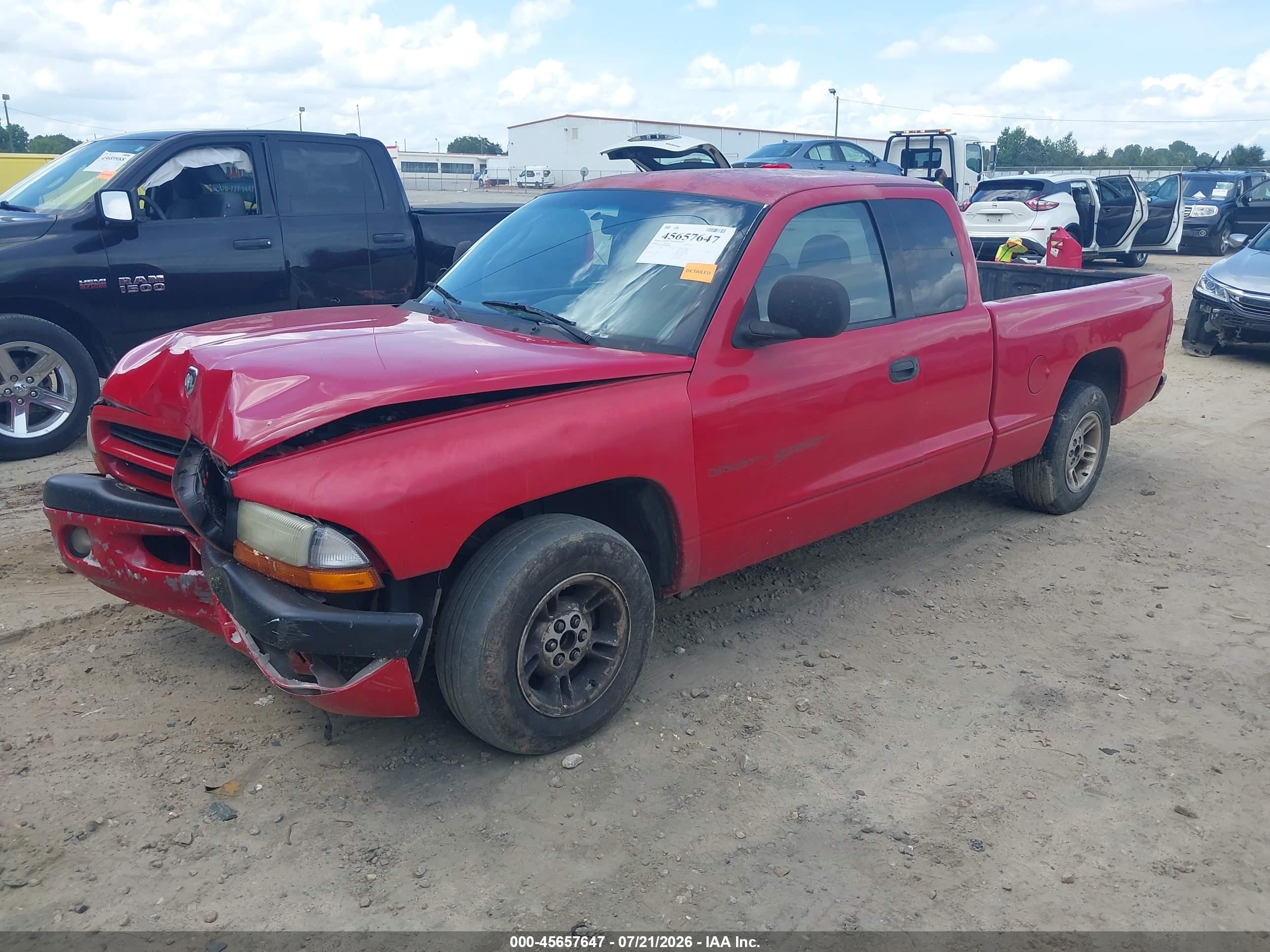 2000 Dodge Dakota Slt/sport Burgundy vin: 1B7GL22X8YS654238