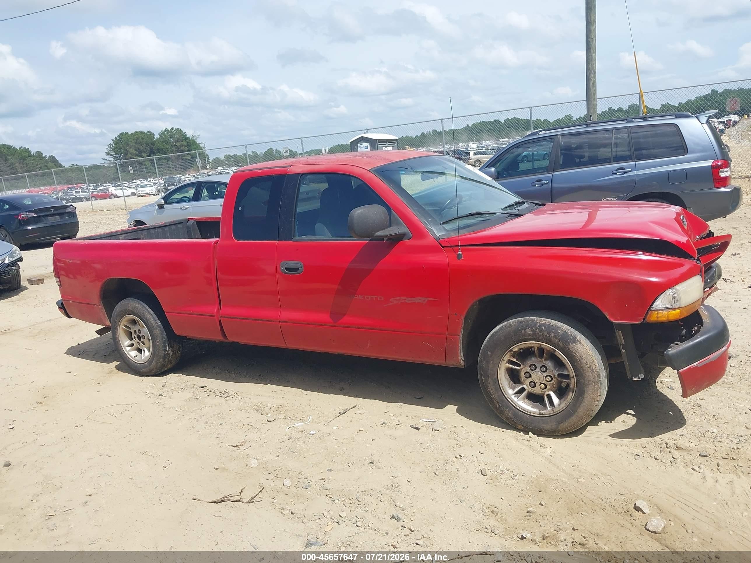 2000 Dodge Dakota Slt/sport Burgundy vin: 1B7GL22X8YS654238