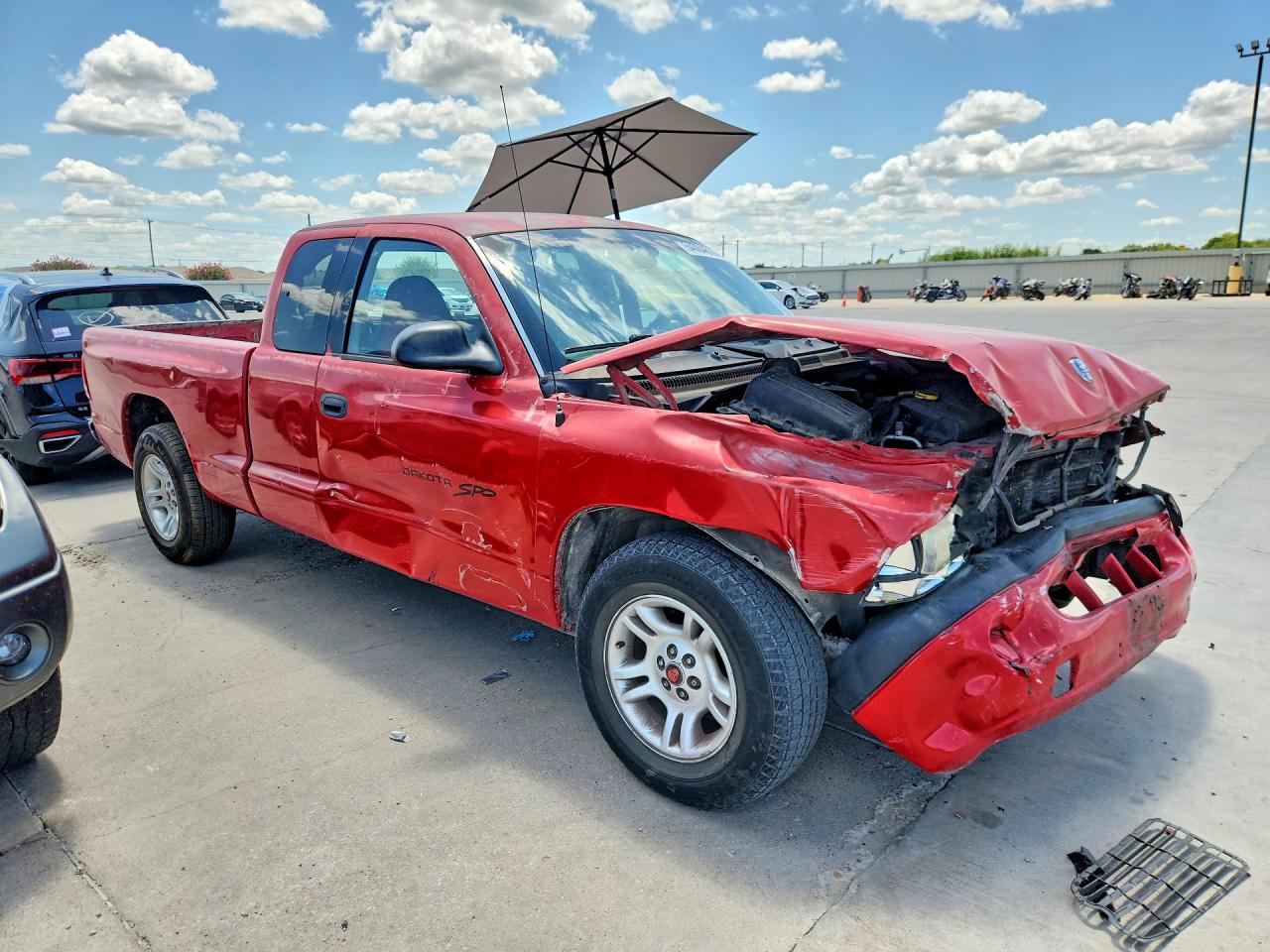 2001 Dodge Dakota Red vin: 1B7GL22X91S164543