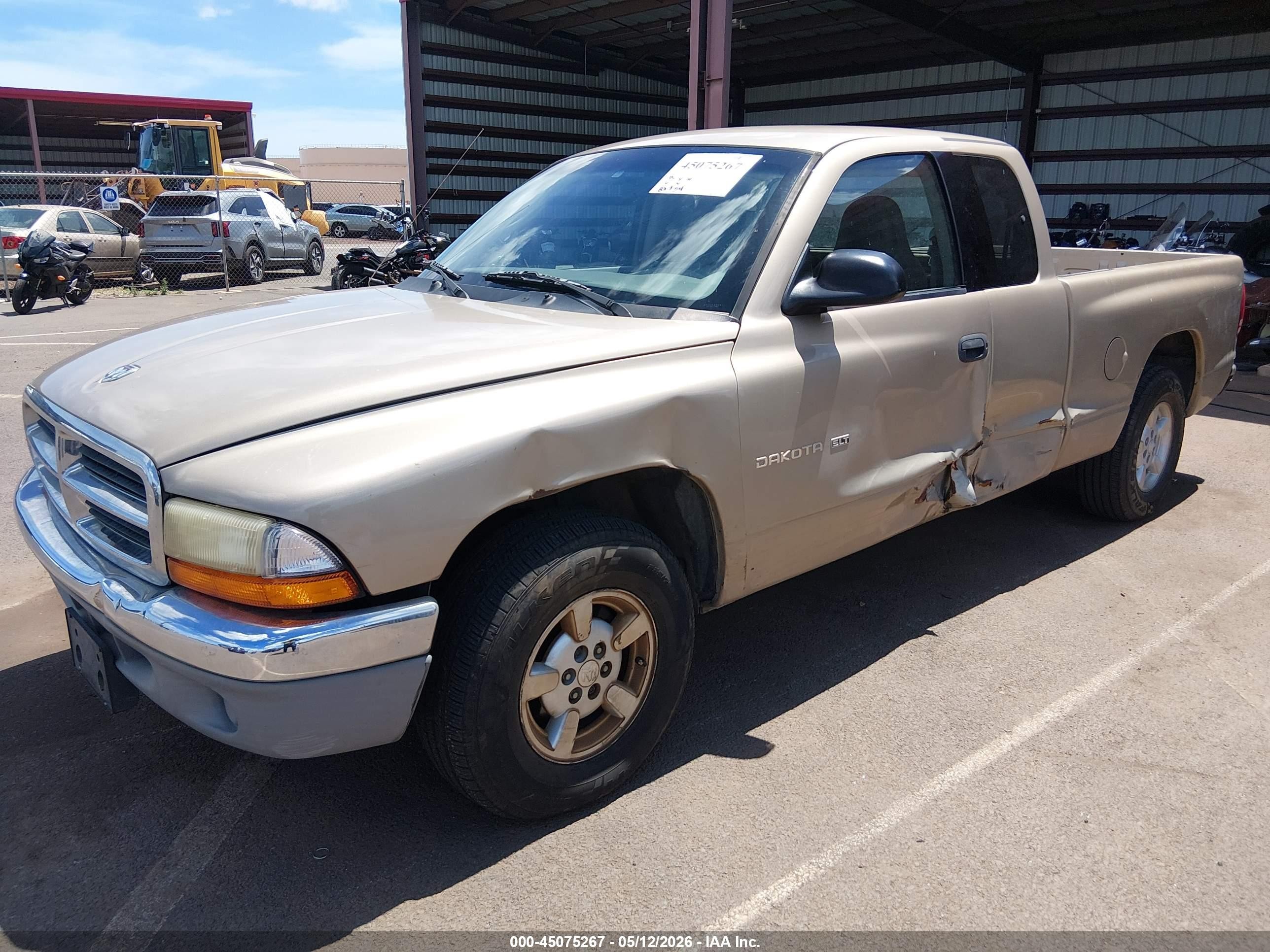 2001 Dodge Dakota Slt/sport Золотой vin: 1B7GL22X91S351328