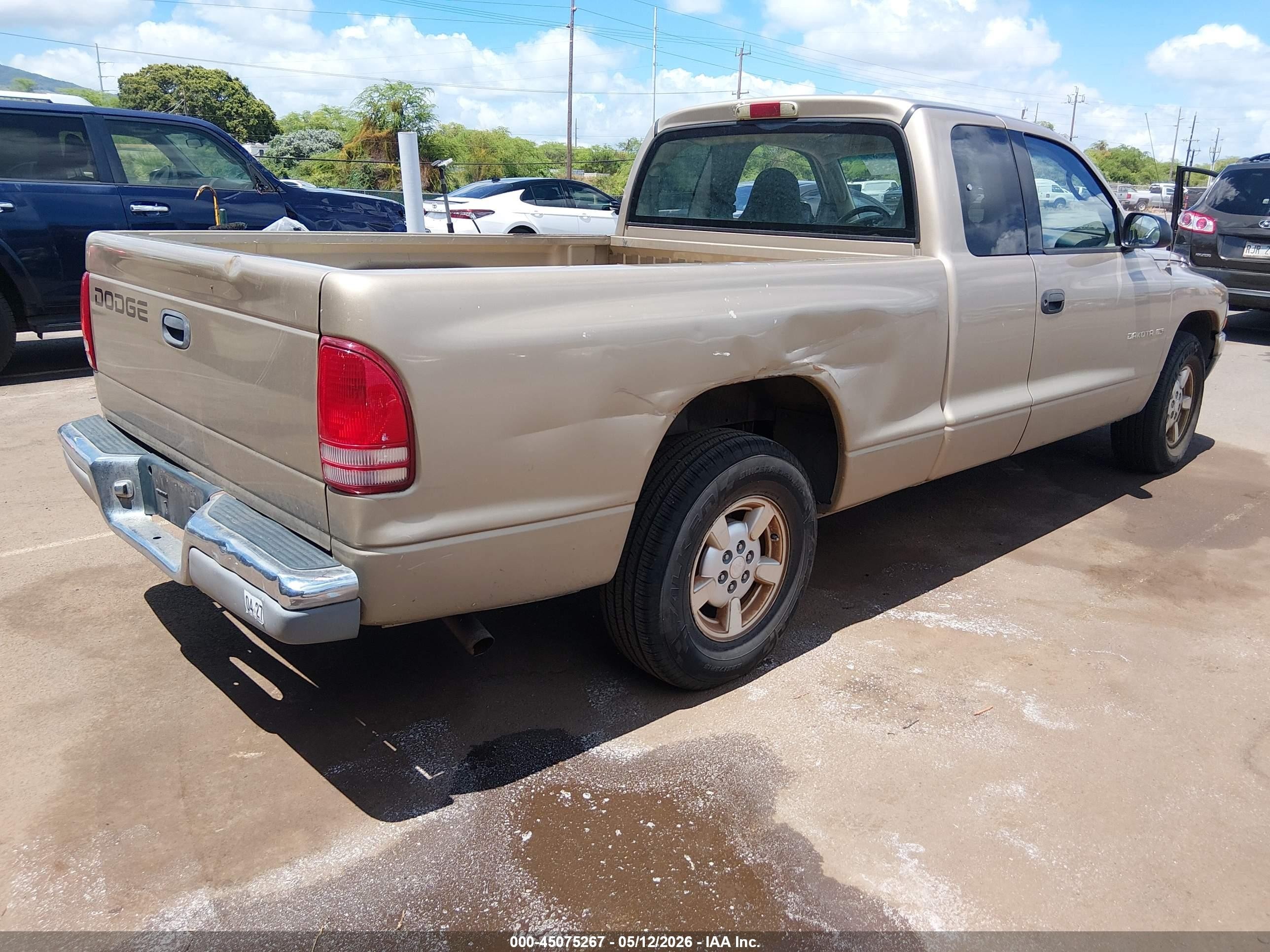2001 Dodge Dakota Slt/sport Золотой vin: 1B7GL22X91S351328
