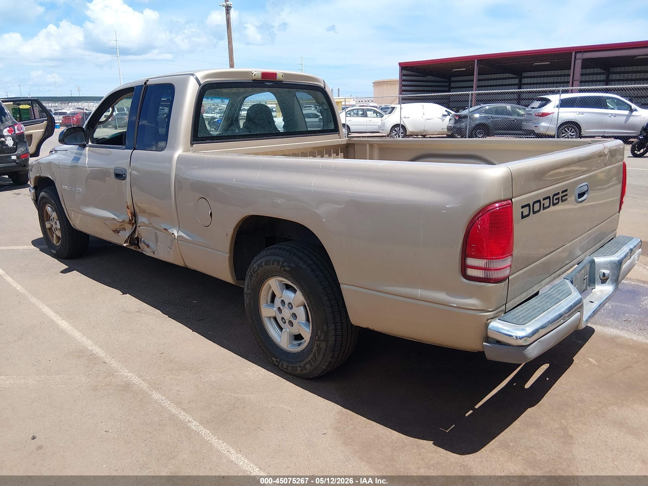 2001 Dodge Dakota Slt/sport Золотой vin: 1B7GL22X91S351328