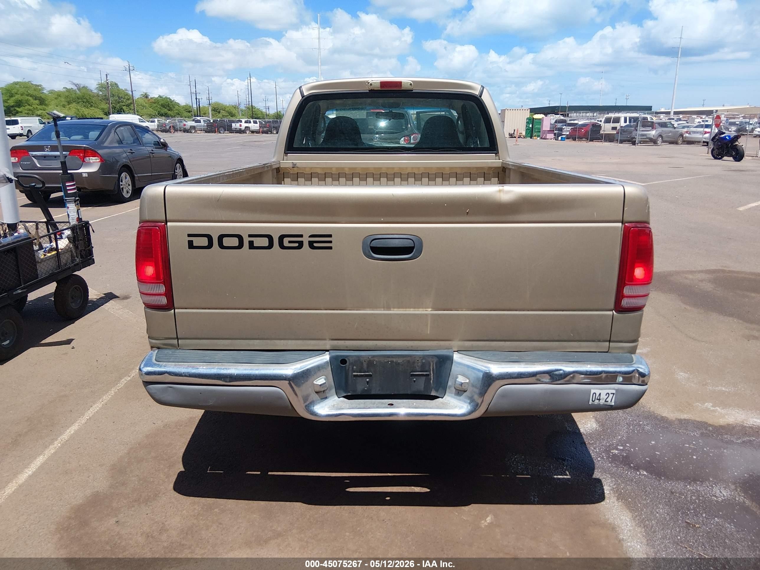 2001 Dodge Dakota Slt/sport Золотой vin: 1B7GL22X91S351328