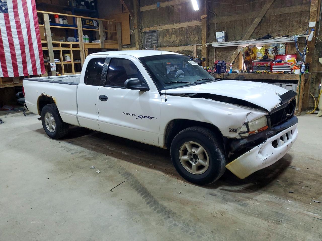 2000 Dodge Dakota White vin: 1B7GL22X9YS563205