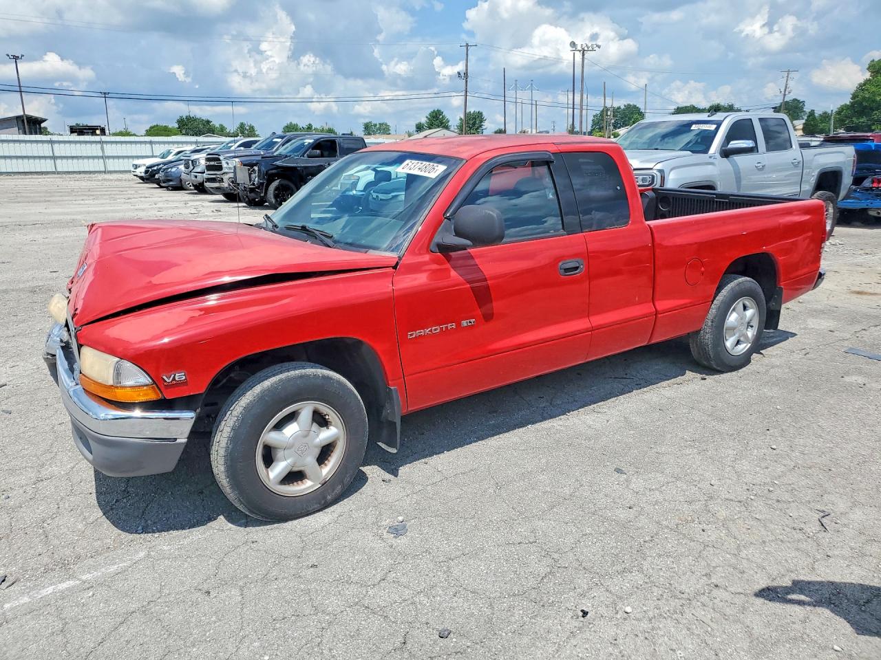2000 Dodge Dakota Red vin: 1B7GL22X9YS755997
